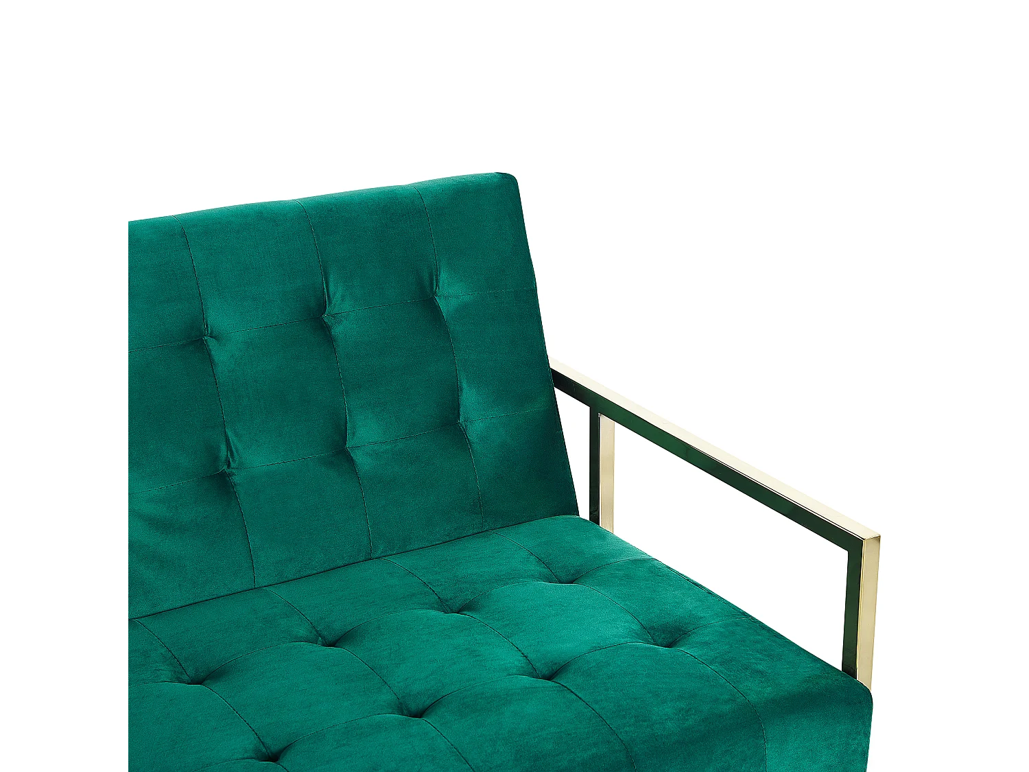 Sofá-cama MARSTAL Veludo Verde esmeralda 3 lugares