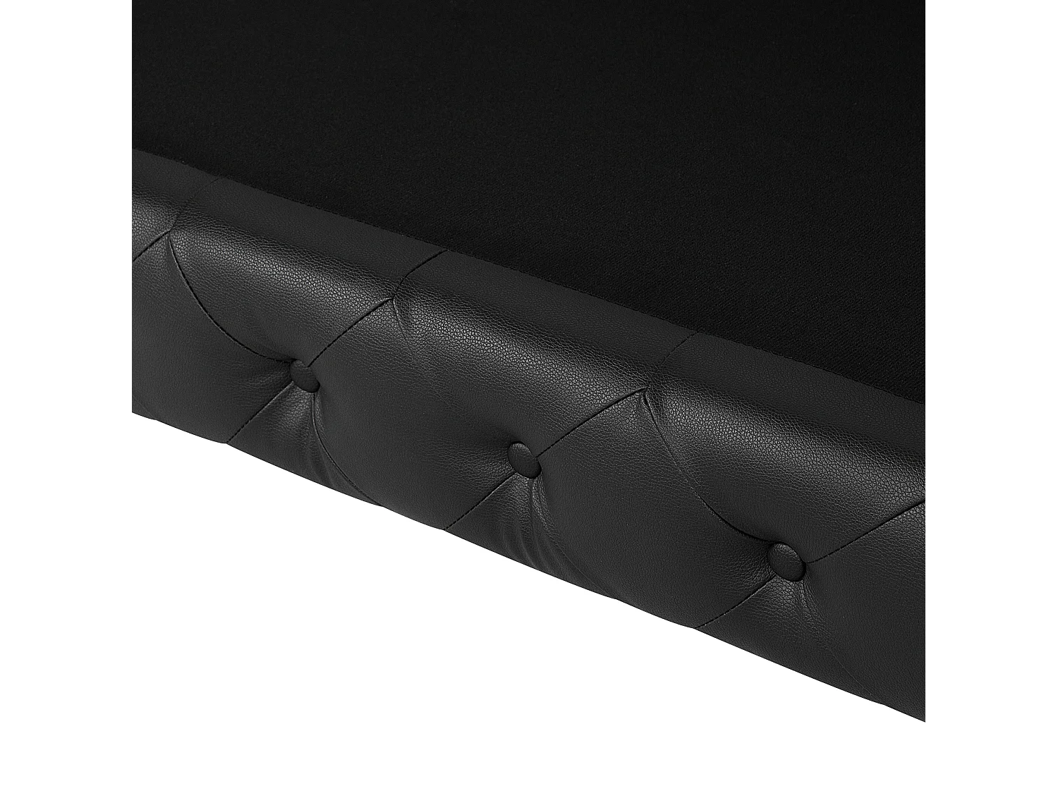 Klassisches 3er Sofa Kunstleder Chesterfield Stil schwarz Vissland