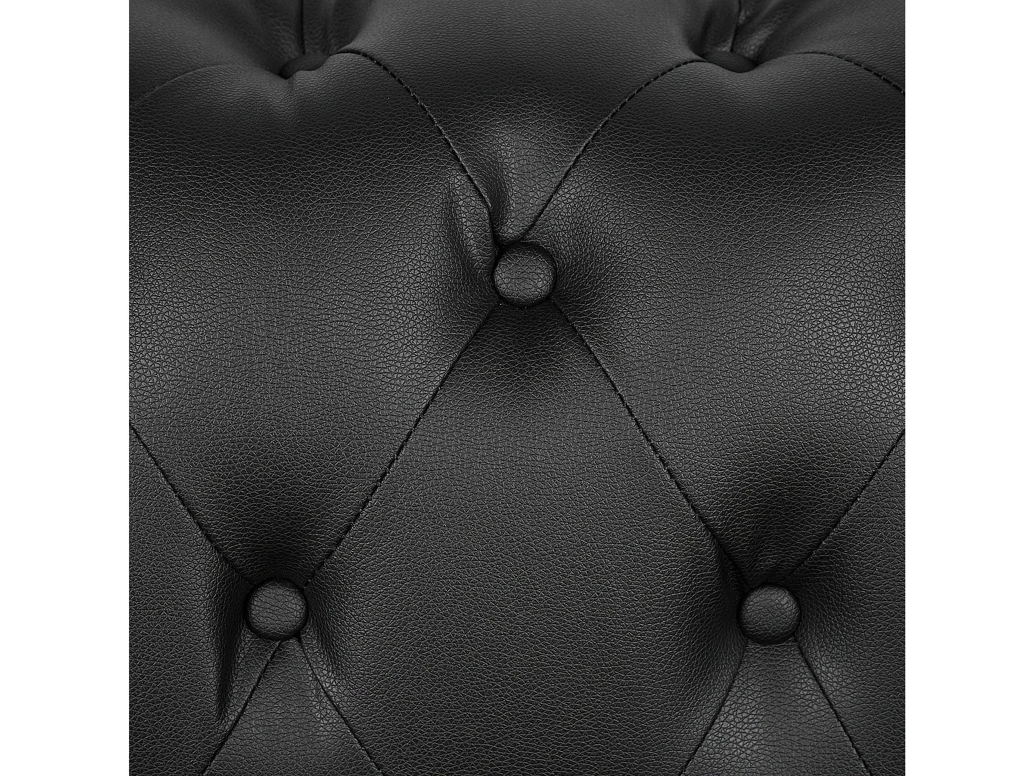 Klassisches 3er Sofa Kunstleder Chesterfield Stil schwarz Vissland