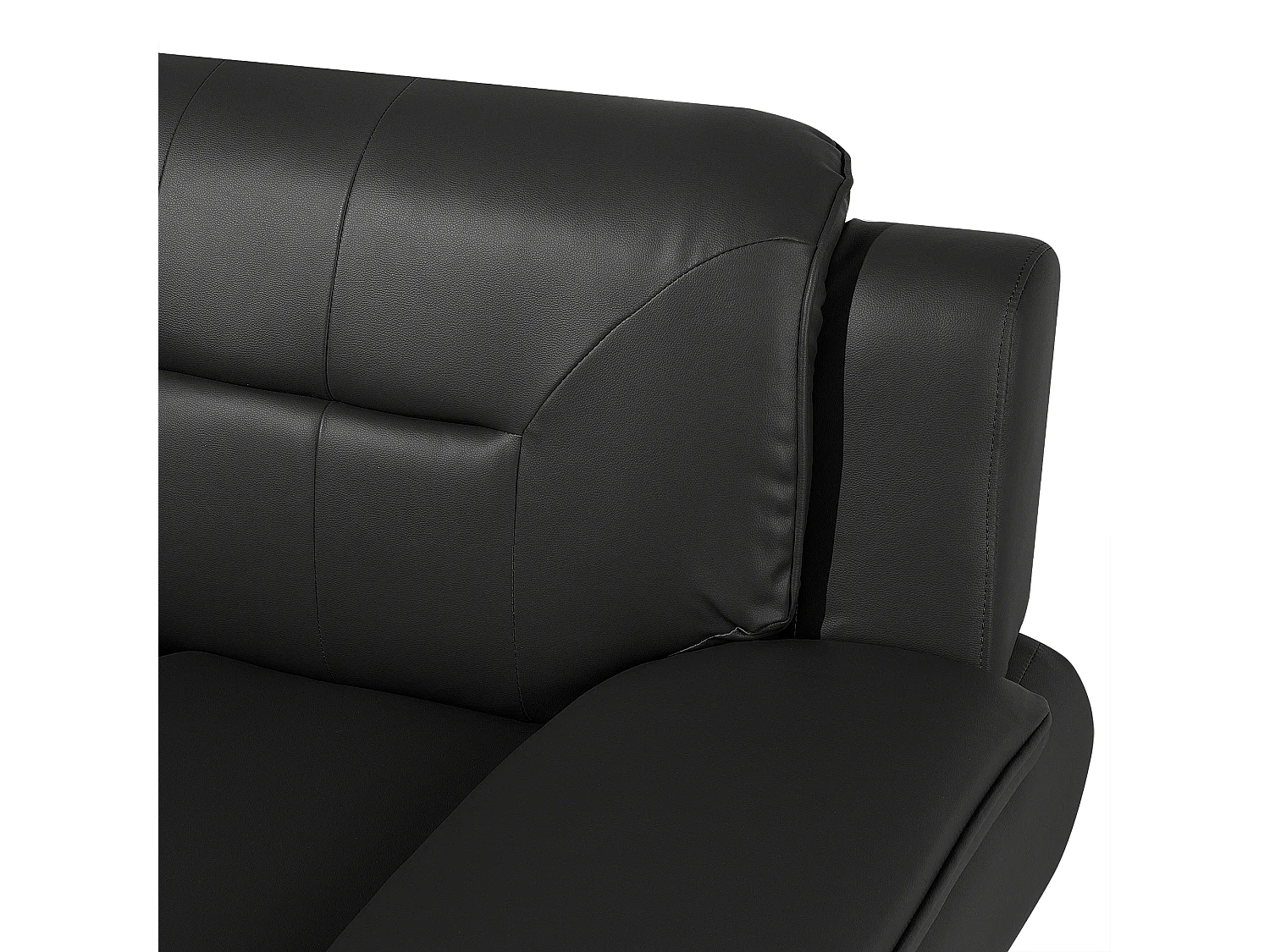 Canapé 2 places LEIRA Cuir PU Noir