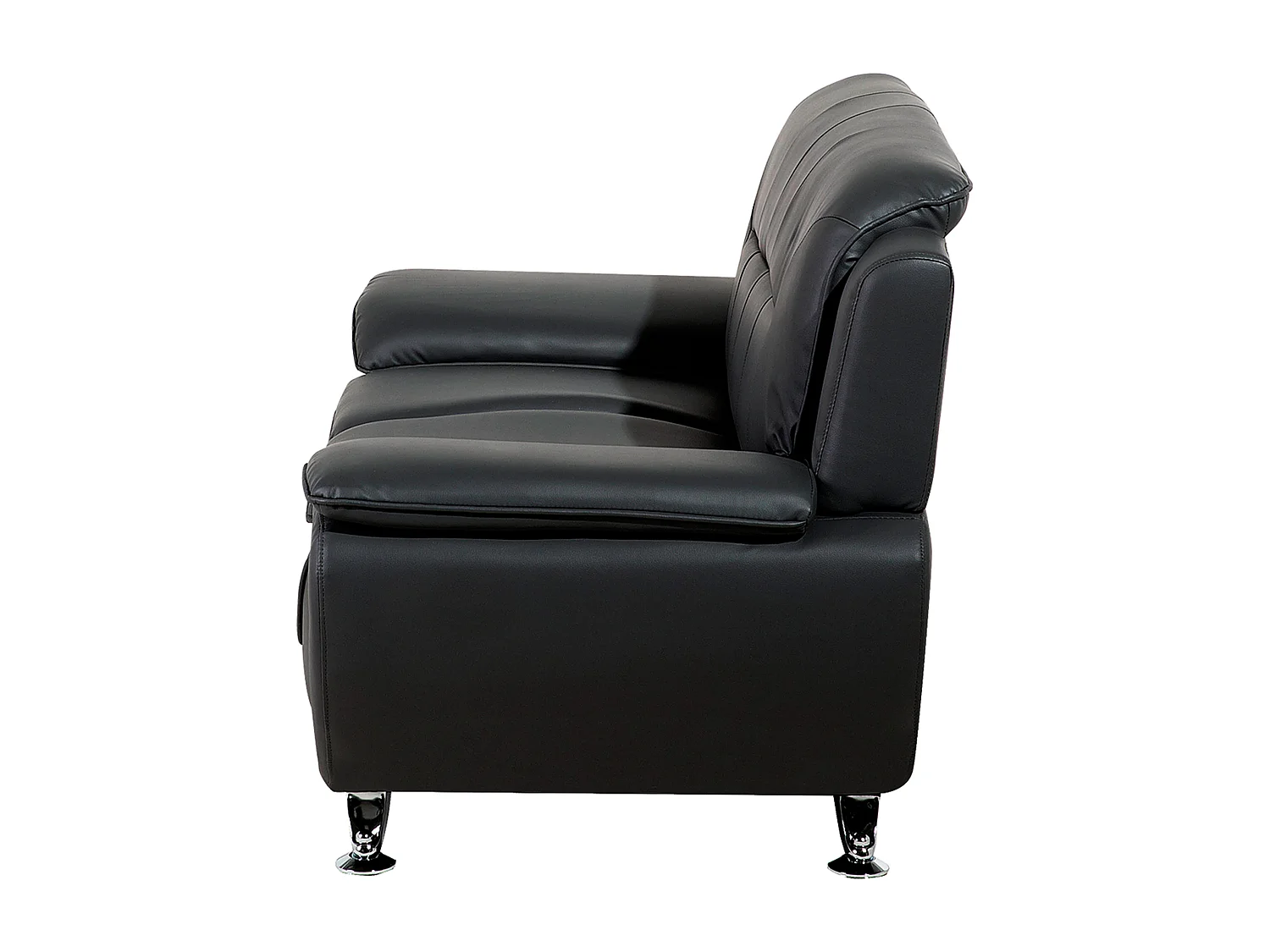 Canapé 2 places LEIRA Cuir PU Noir