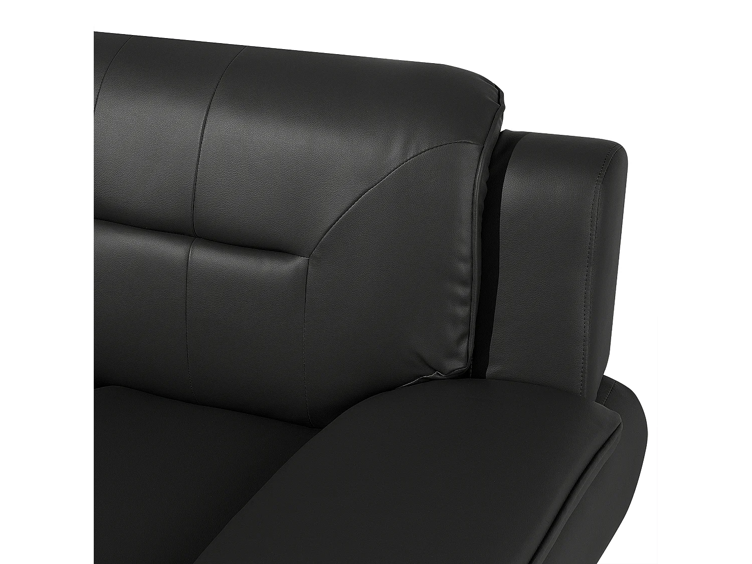 Canapé 2 places LEIRA Cuir PU Noir