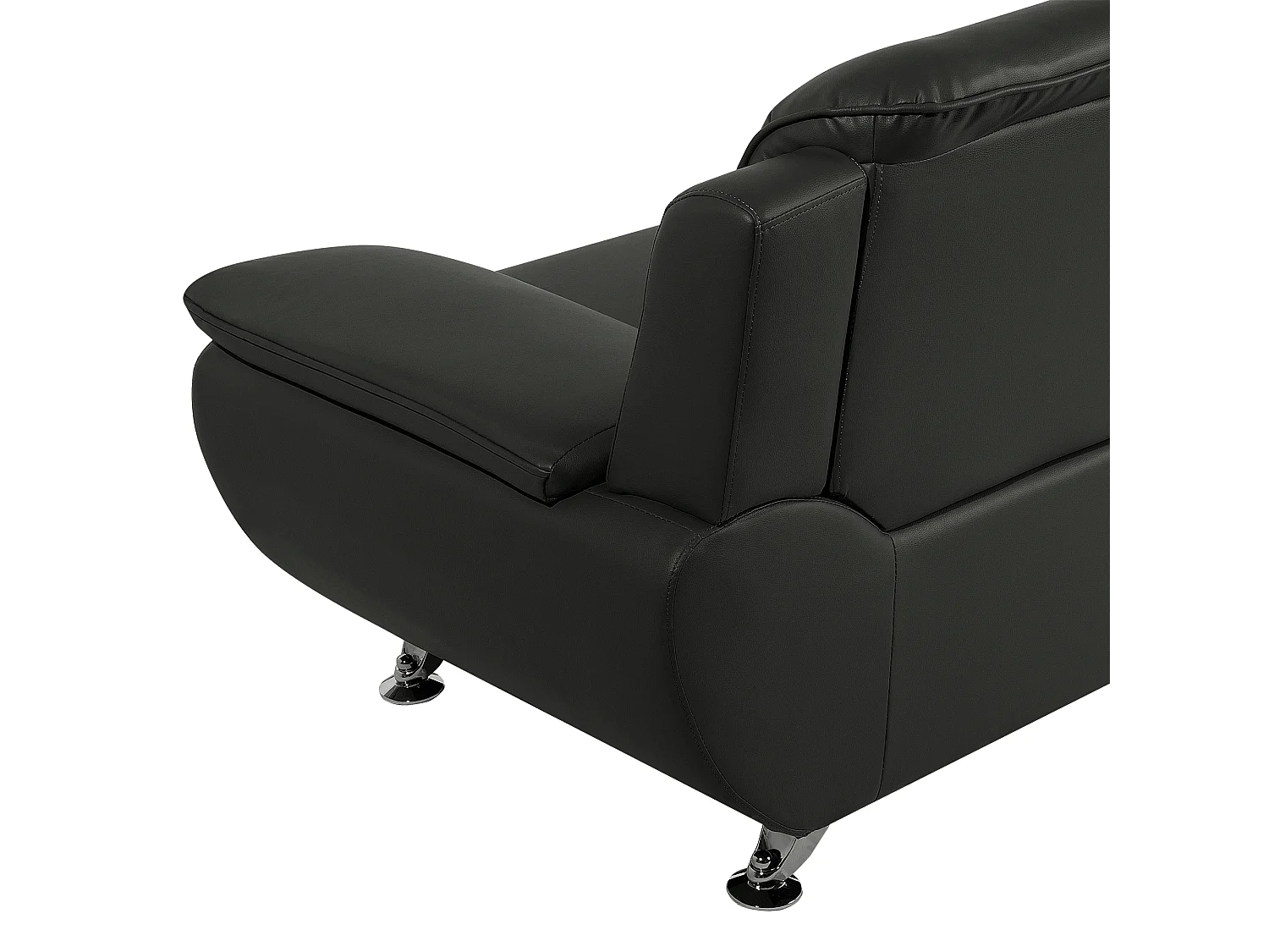 Canapé 2 places LEIRA Cuir PU Noir