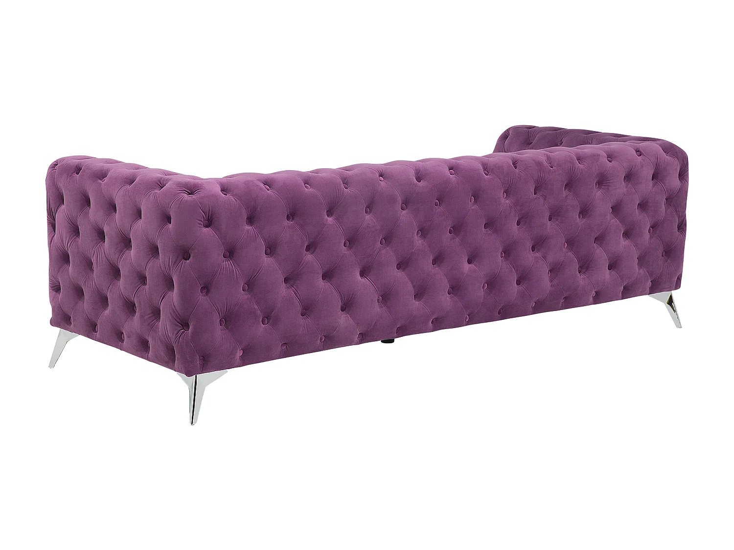 Sofá SOTRA Veludo Roxo 3 lugares