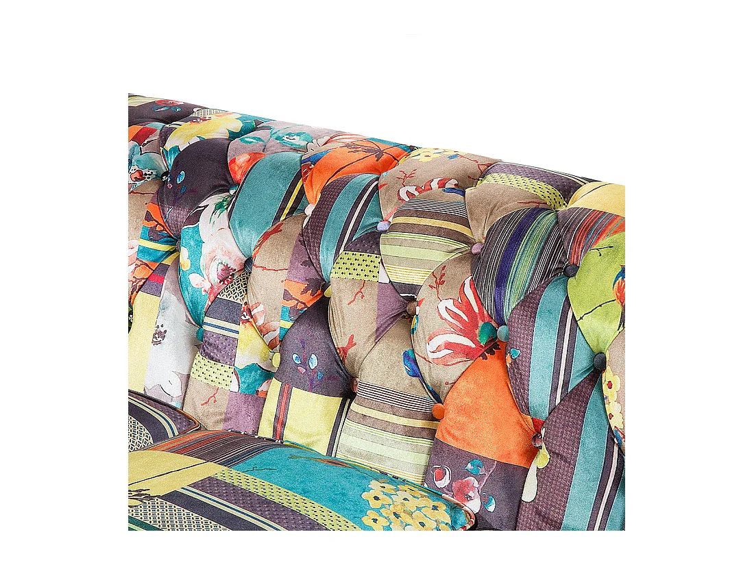 Canapé 3 places CHESTERFIELD Tissu Vert clair