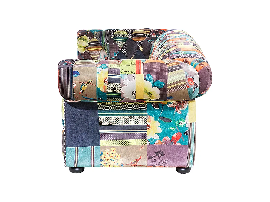 Canapé 3 places CHESTERFIELD Tissu Vert clair