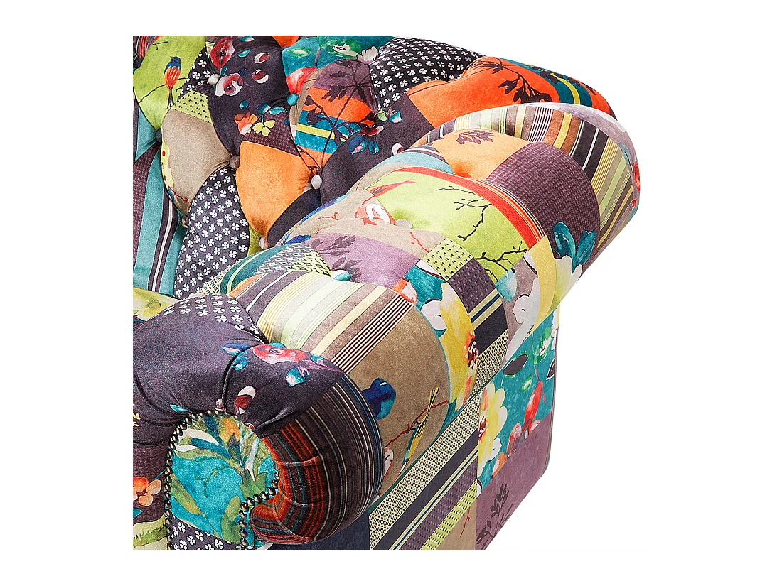 Canapé 3 places CHESTERFIELD Tissu Vert clair