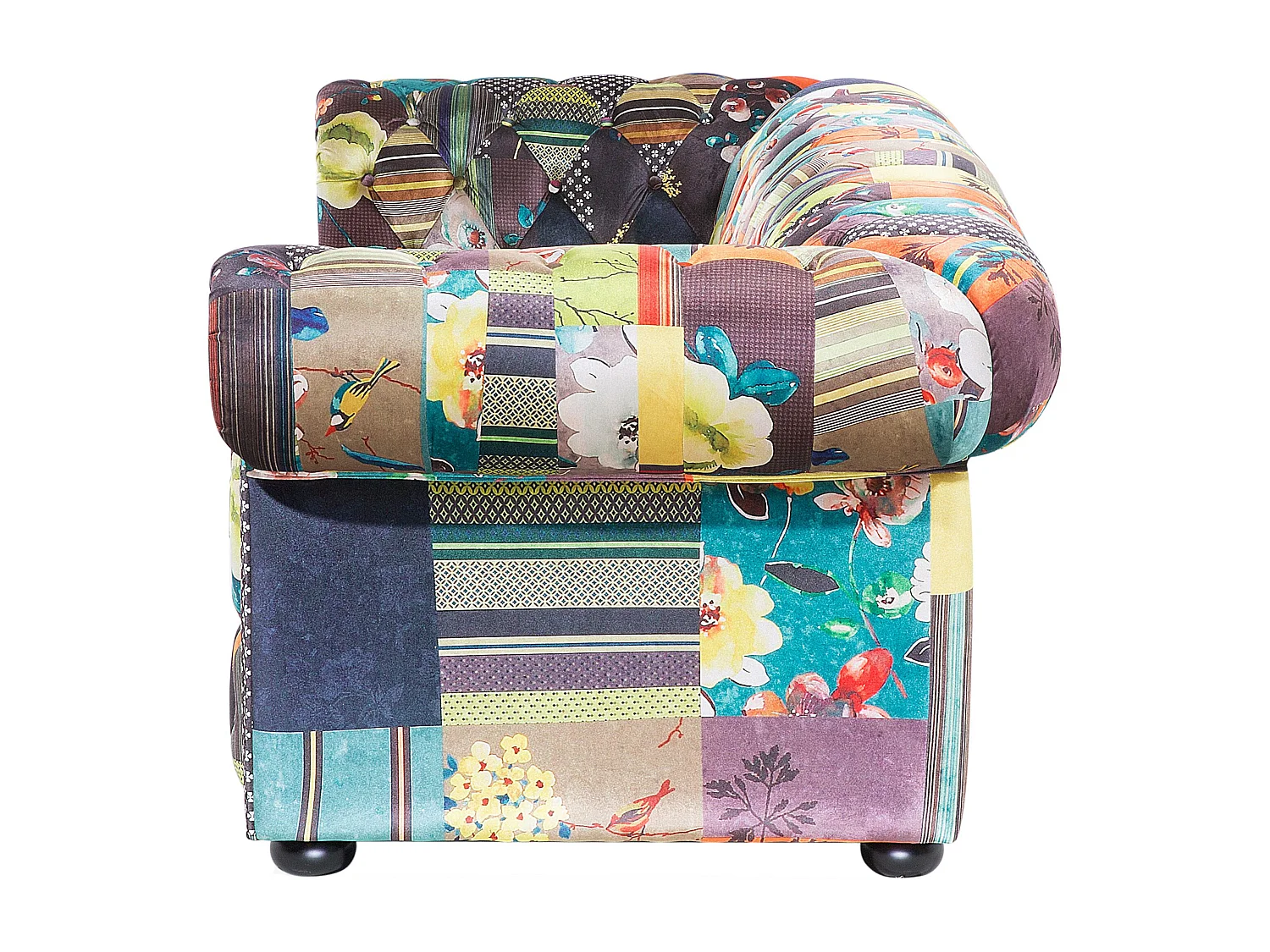 Canapé 3 places CHESTERFIELD Tissu Vert clair