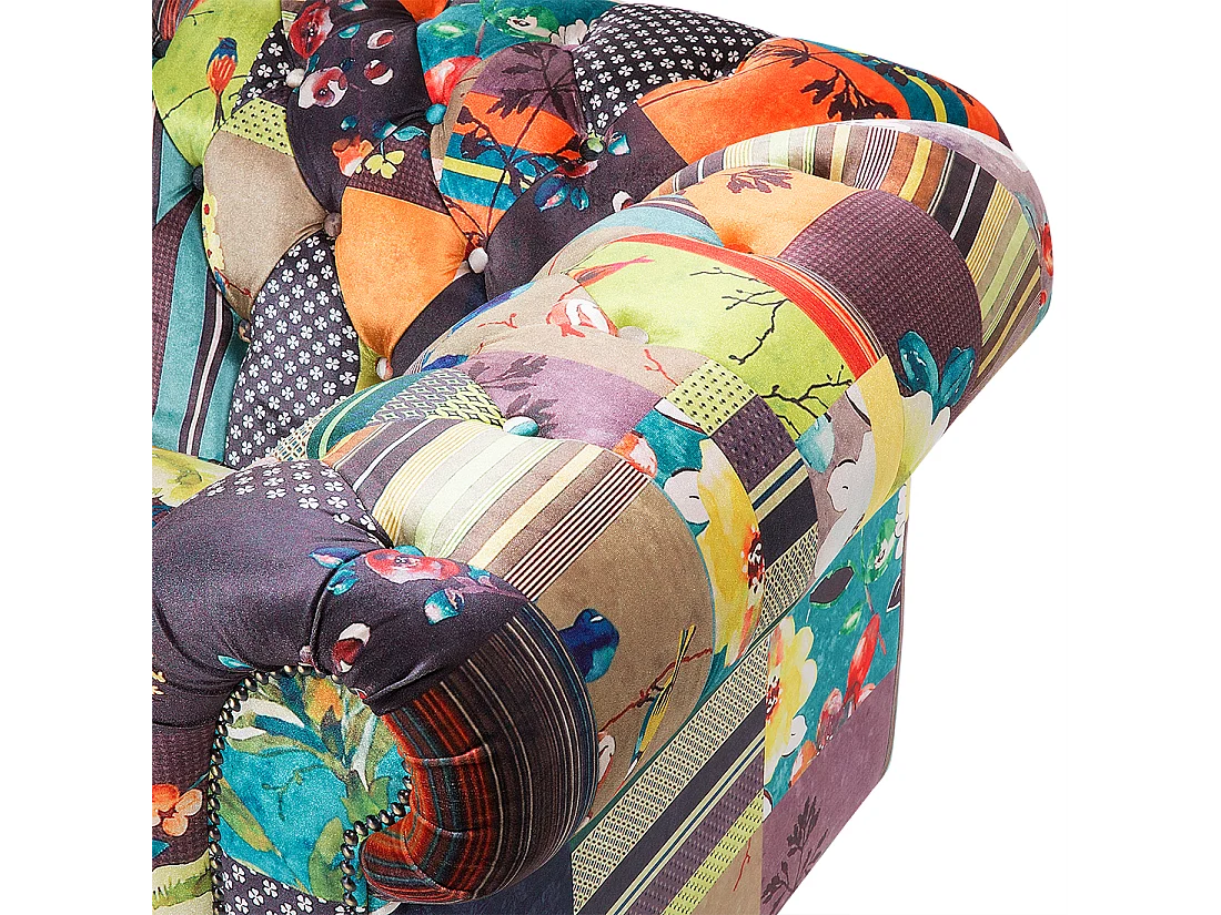 Sofá CHESTERFIELD Tela Verde claro 3 plazas