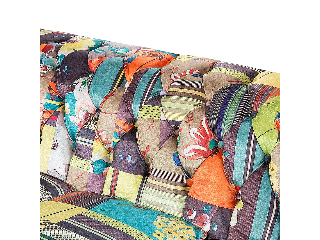 Sofá CHESTERFIELD Tela Verde claro 3 plazas