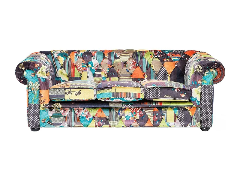 Sofa CHESTERFIELD Jasnozielony dla 3 osób