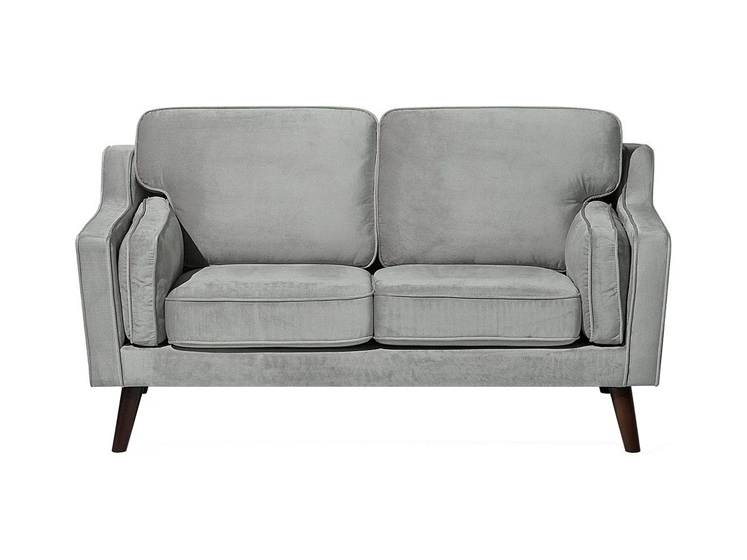 Canapé LOKKA Velours Gris clair 2 places