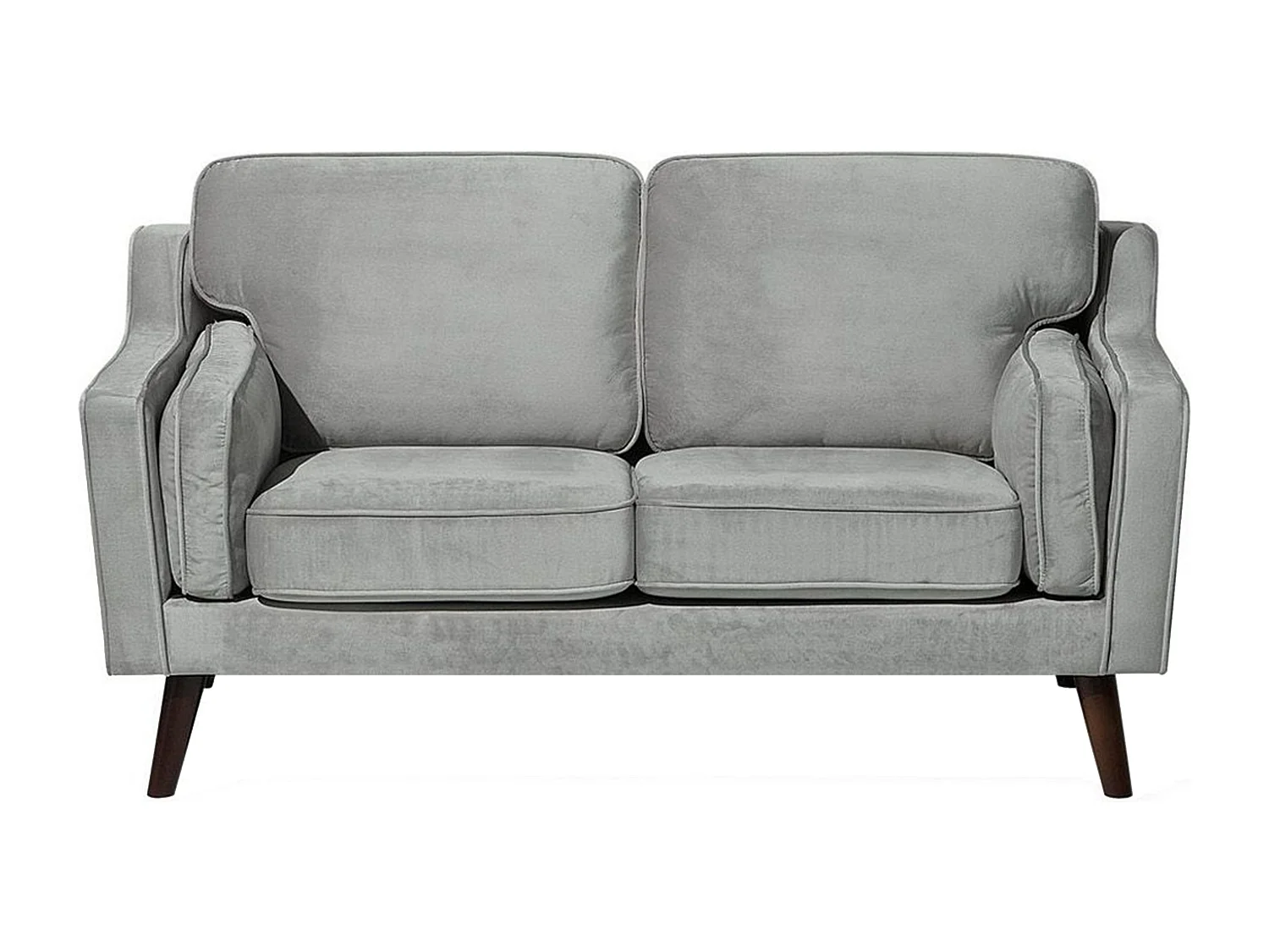 Canapé LOKKA Velours Gris clair 2 places