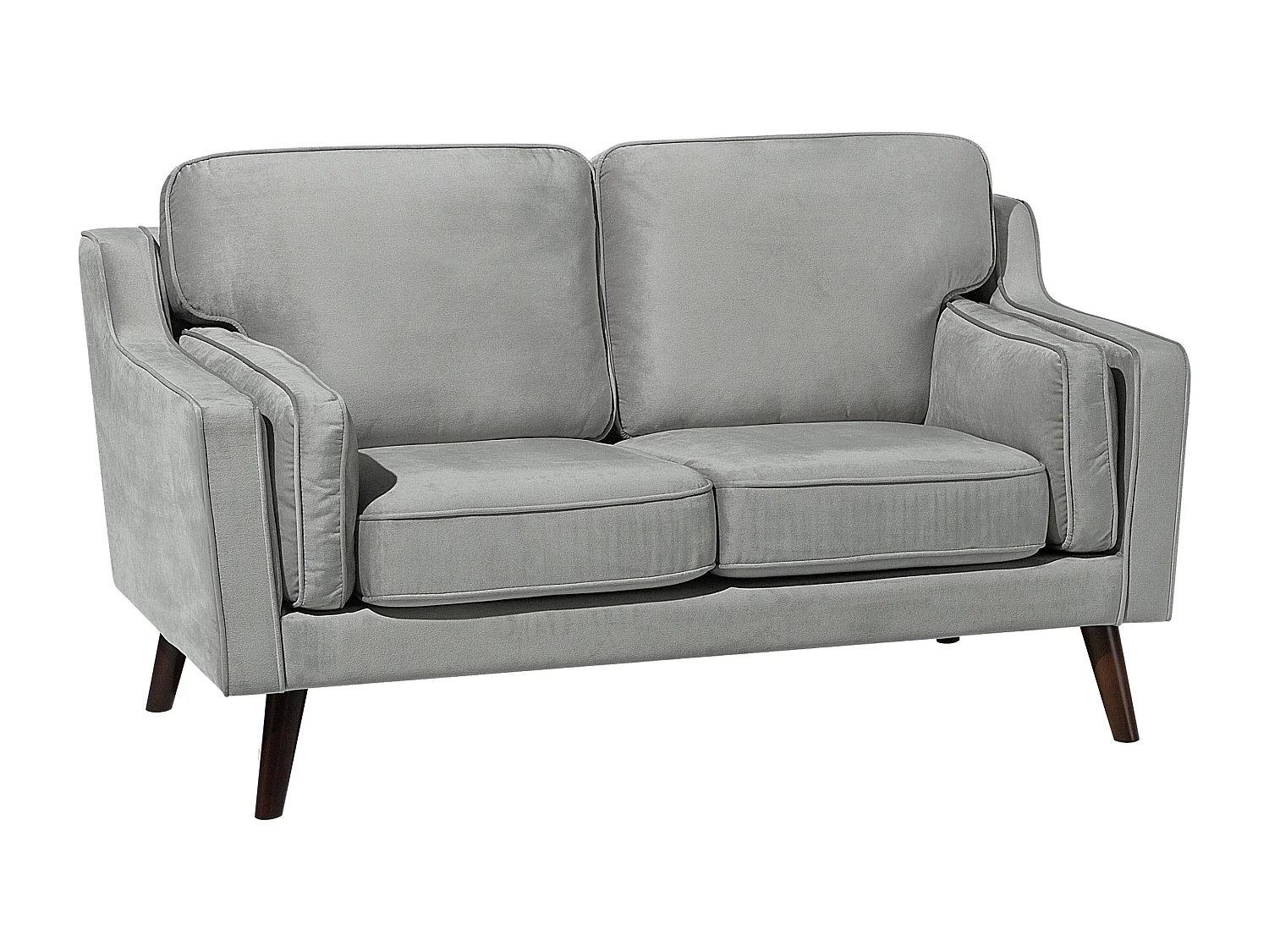 Bank LOKKA Fluweel Lichtgrijs 2-zitter