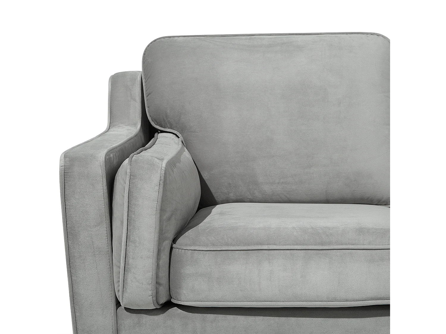 Bank LOKKA Fluweel Lichtgrijs 2-zitter