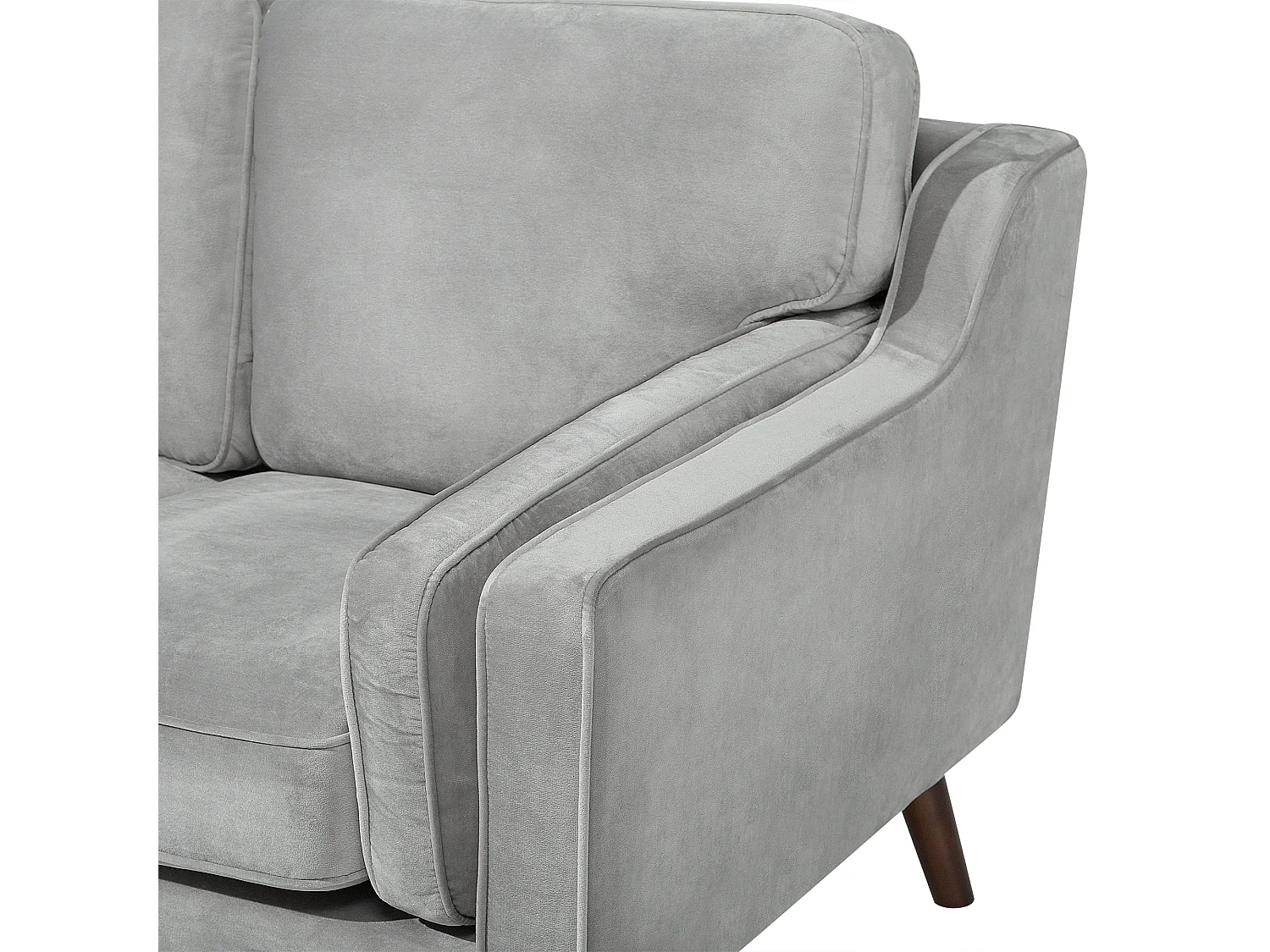 Bank LOKKA Fluweel Lichtgrijs 2-zitter