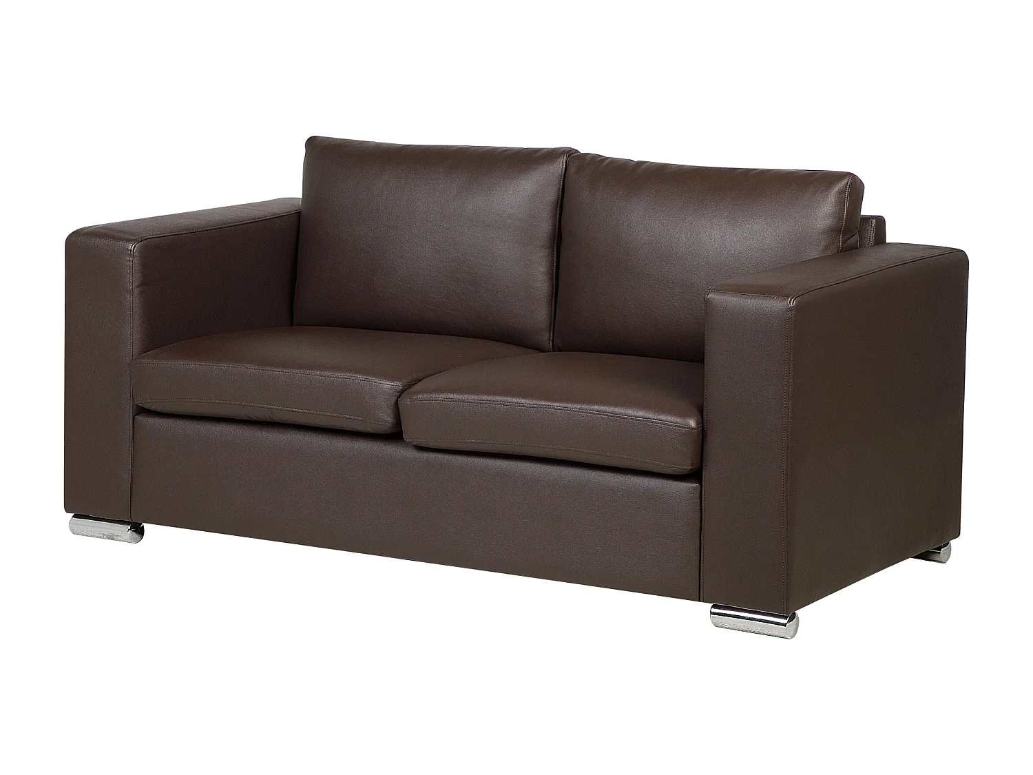 Canapé 3 places HELSINKI Cuir Marron foncé