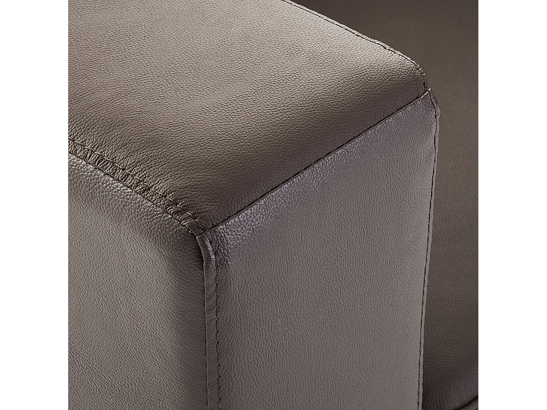 Canapé 3 places HELSINKI Cuir Marron foncé