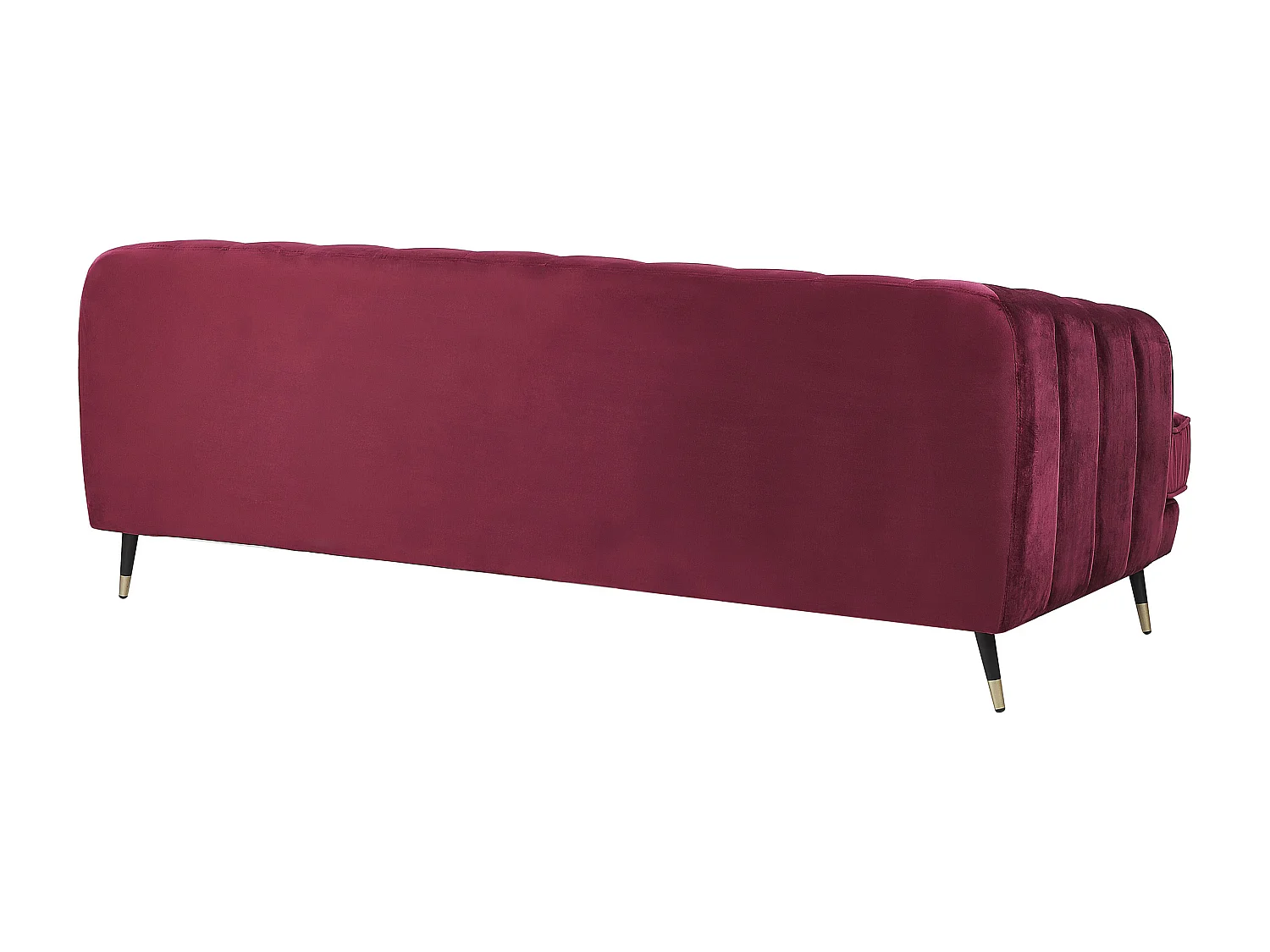 Canapé 3 places SLETTA Velours Rouge Bordeaux