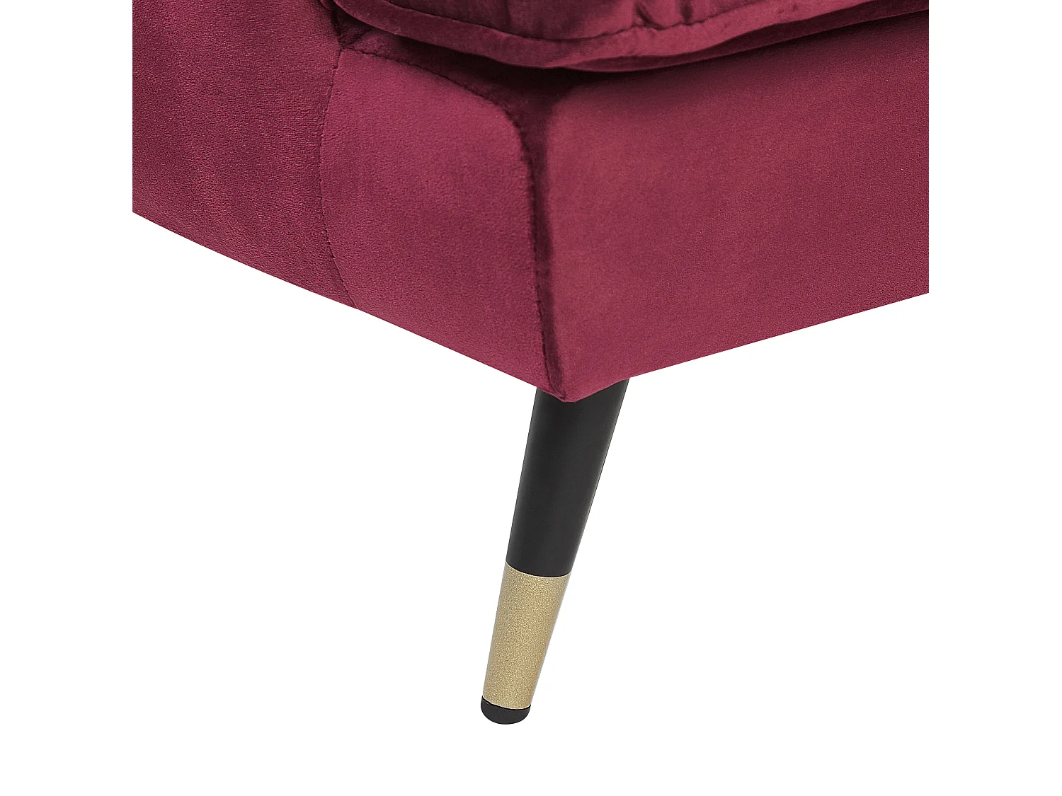 Canapé 3 places SLETTA Velours Rouge Bordeaux