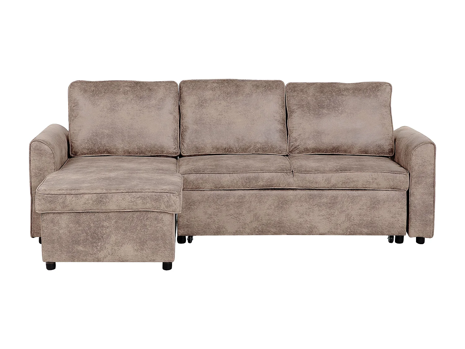 Canapé Angle à Droite - Nesna - Avec Rangement, Cuir PU Marron