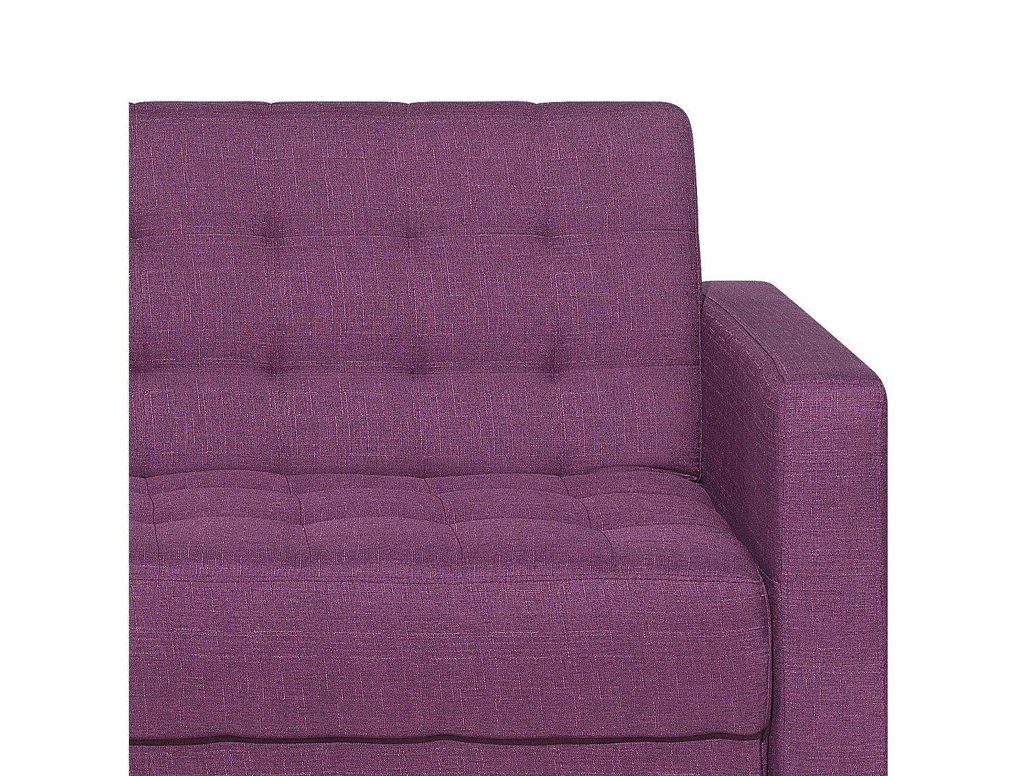 Divano letto angolare modulare ABERDEEN Tessuto Viola con ottomana 4 posti Lato destro