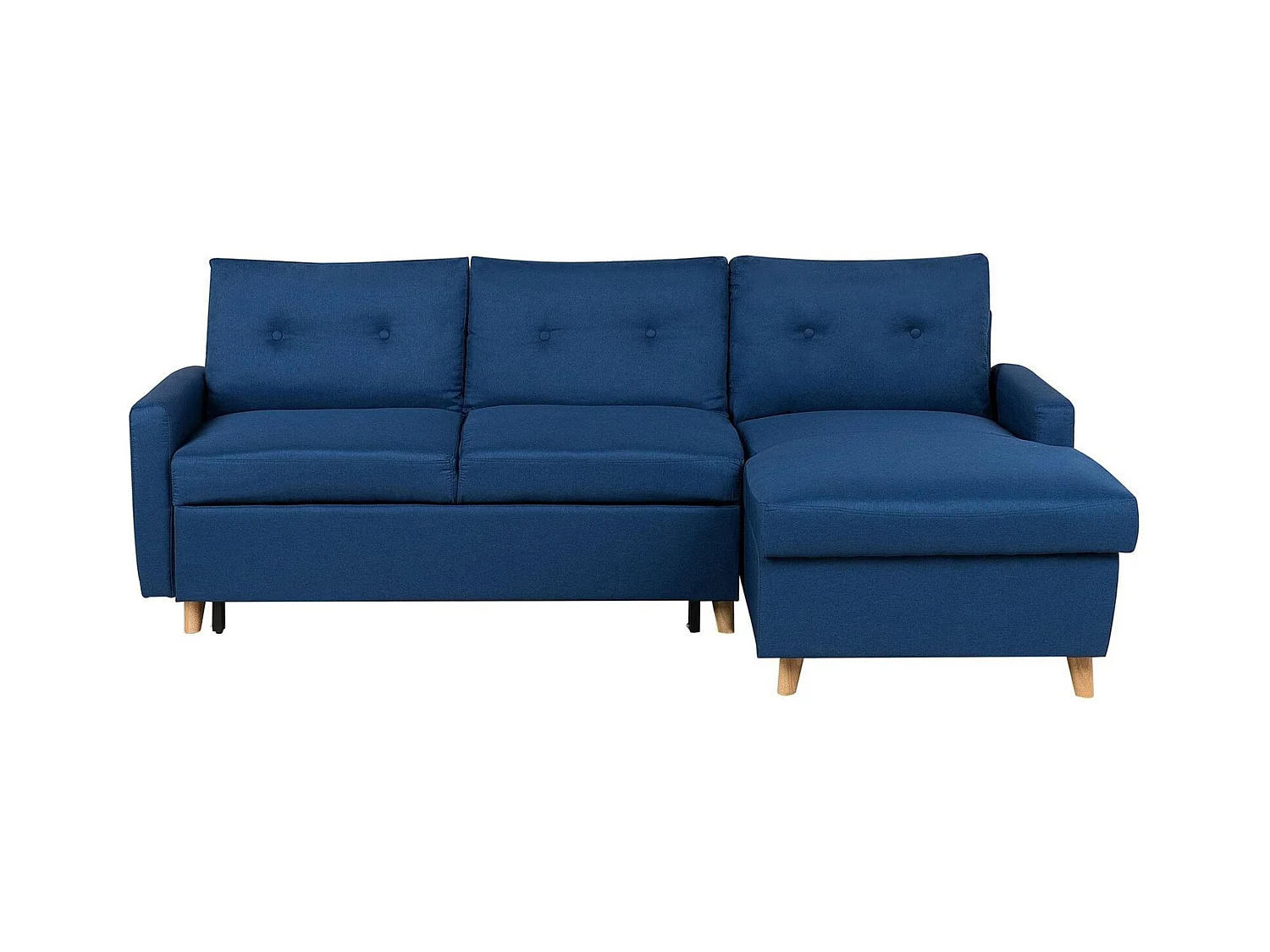 - Canapé angle à droite - Flakk - En Tissu, Bleu Marine