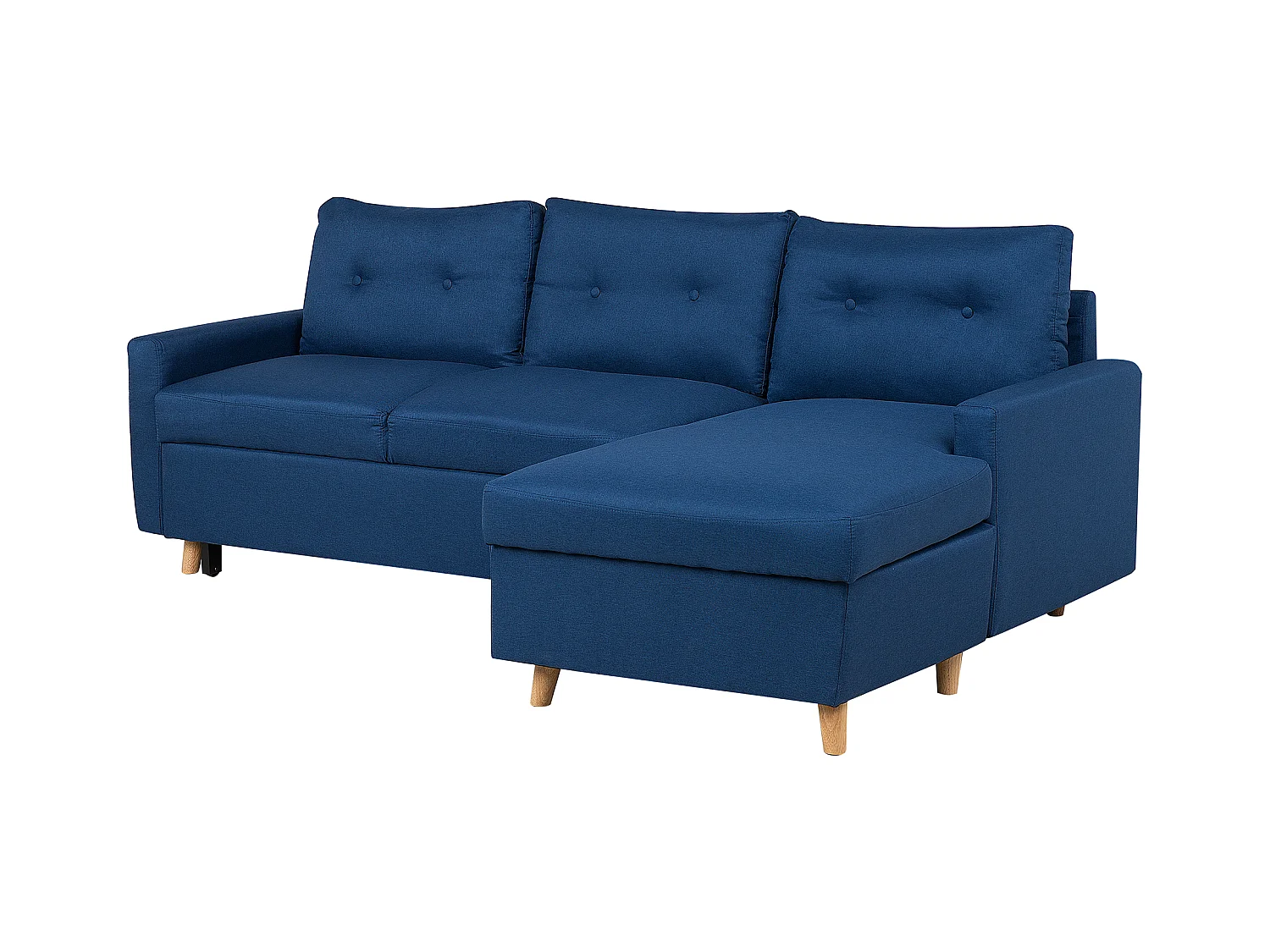 - Canapé angle à droite - Flakk - En Tissu, Bleu Marine