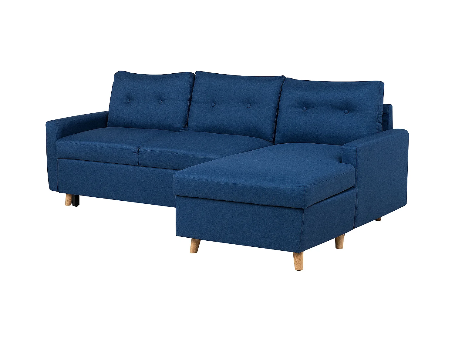 - Canapé angle à droite - Flakk - En Tissu, Bleu Marine