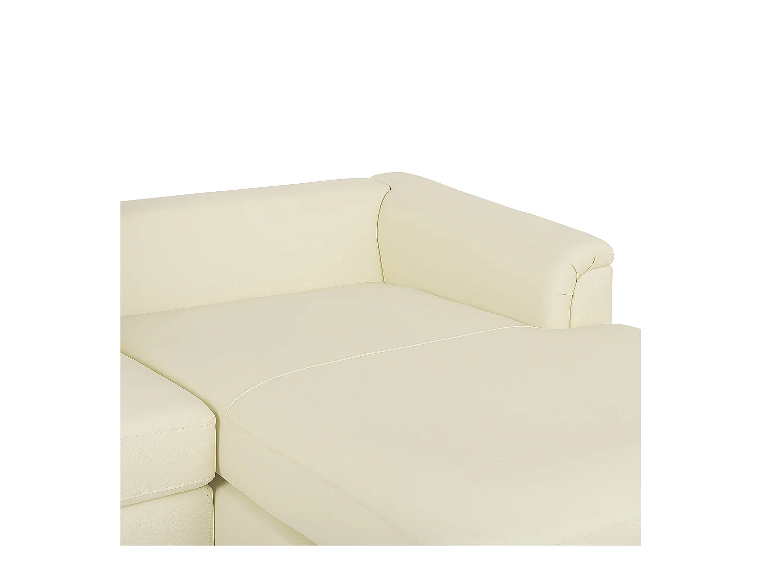 Modernes Ecksofa Beige Echtleder L-förmig linksseitig Oslo