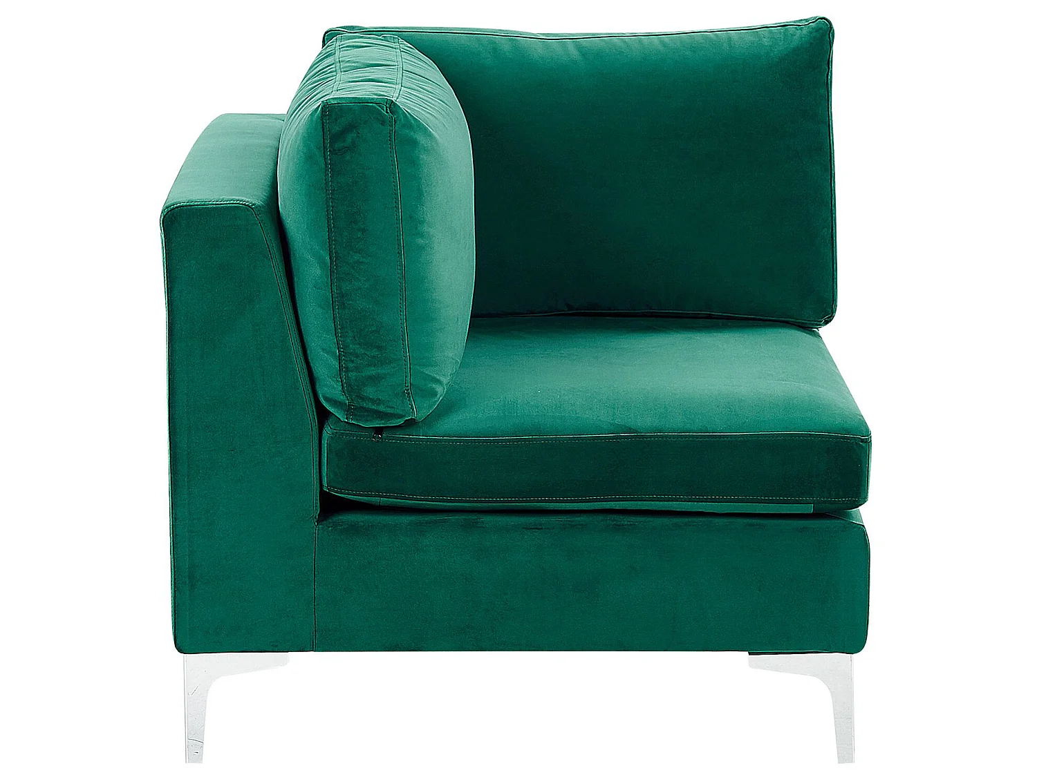 Modular Corner Sofa 4 Seater EVJA Left Hand Green Velvet with Ottoman
