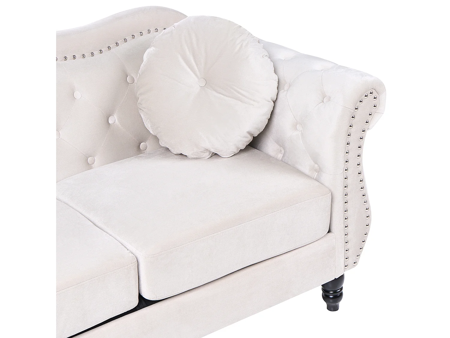 Bank SKIEN Fluweel Beige 2-zitter