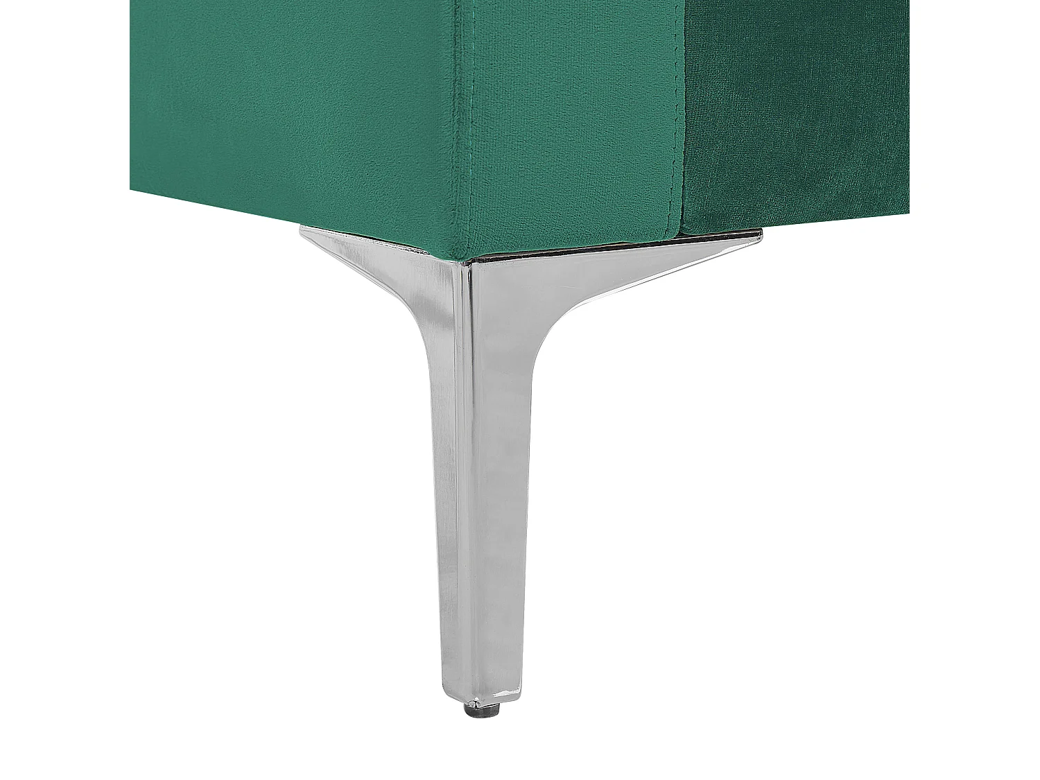 3er Sofa Samt grün mit Kissen Metallbeinen Modern Retro Klassisch Gavle