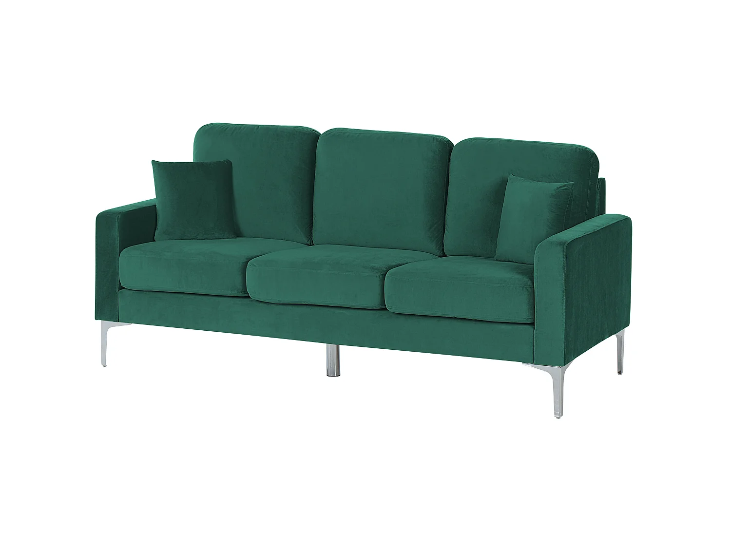 Canapé GAVLE Velours Vert émeraude 3 places