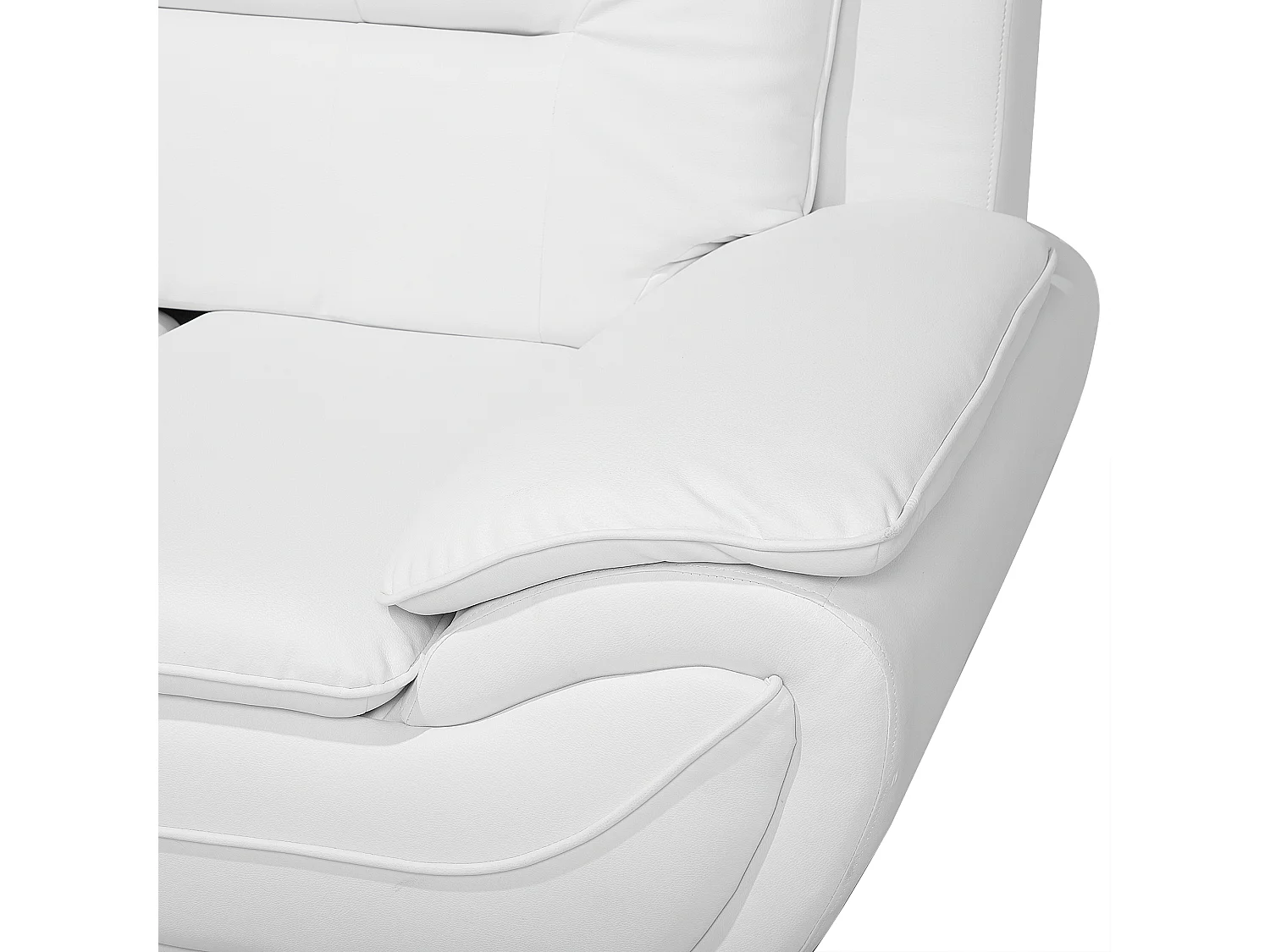 Canapé 2 places LEIRA Cuir PU Blanc