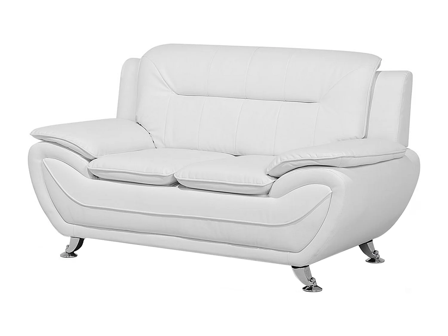 Divano LEIRA Pelle sintetica Bianco 2 posti