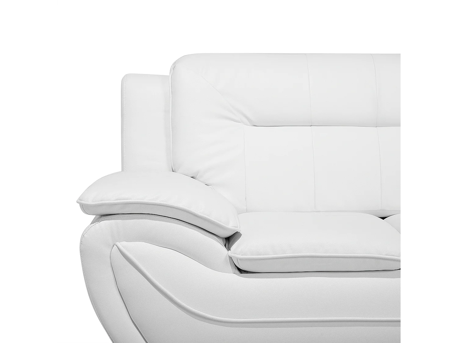 Divano LEIRA Pelle sintetica Bianco 2 posti