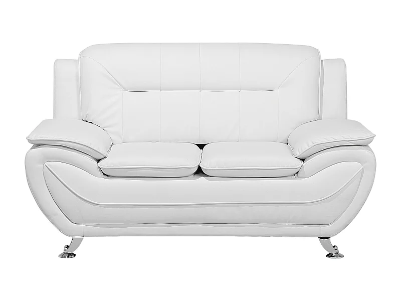 Divano LEIRA Pelle sintetica Bianco 2 posti