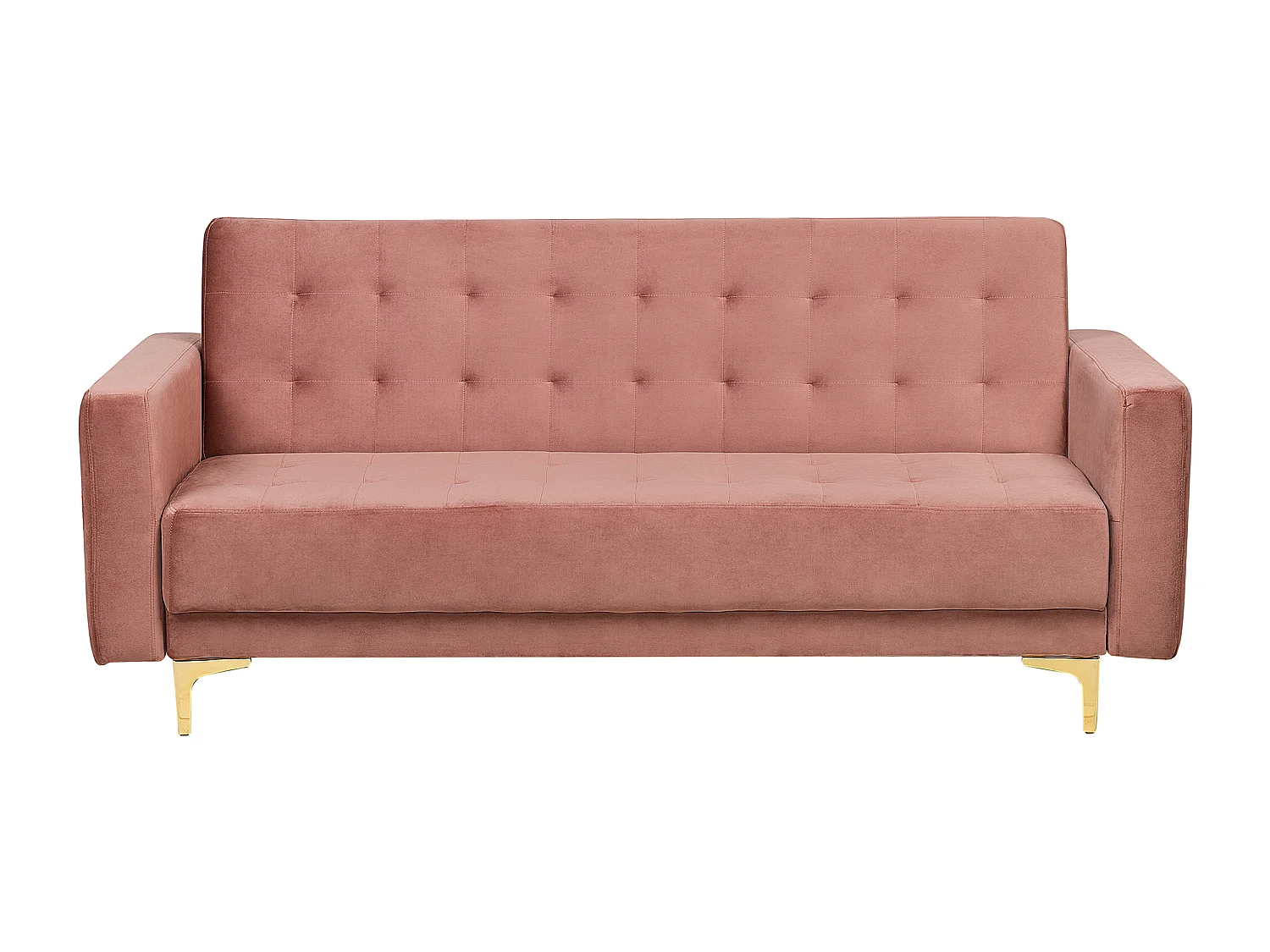 Divano letto ABERDEEN Velluto Rosa 3 posti