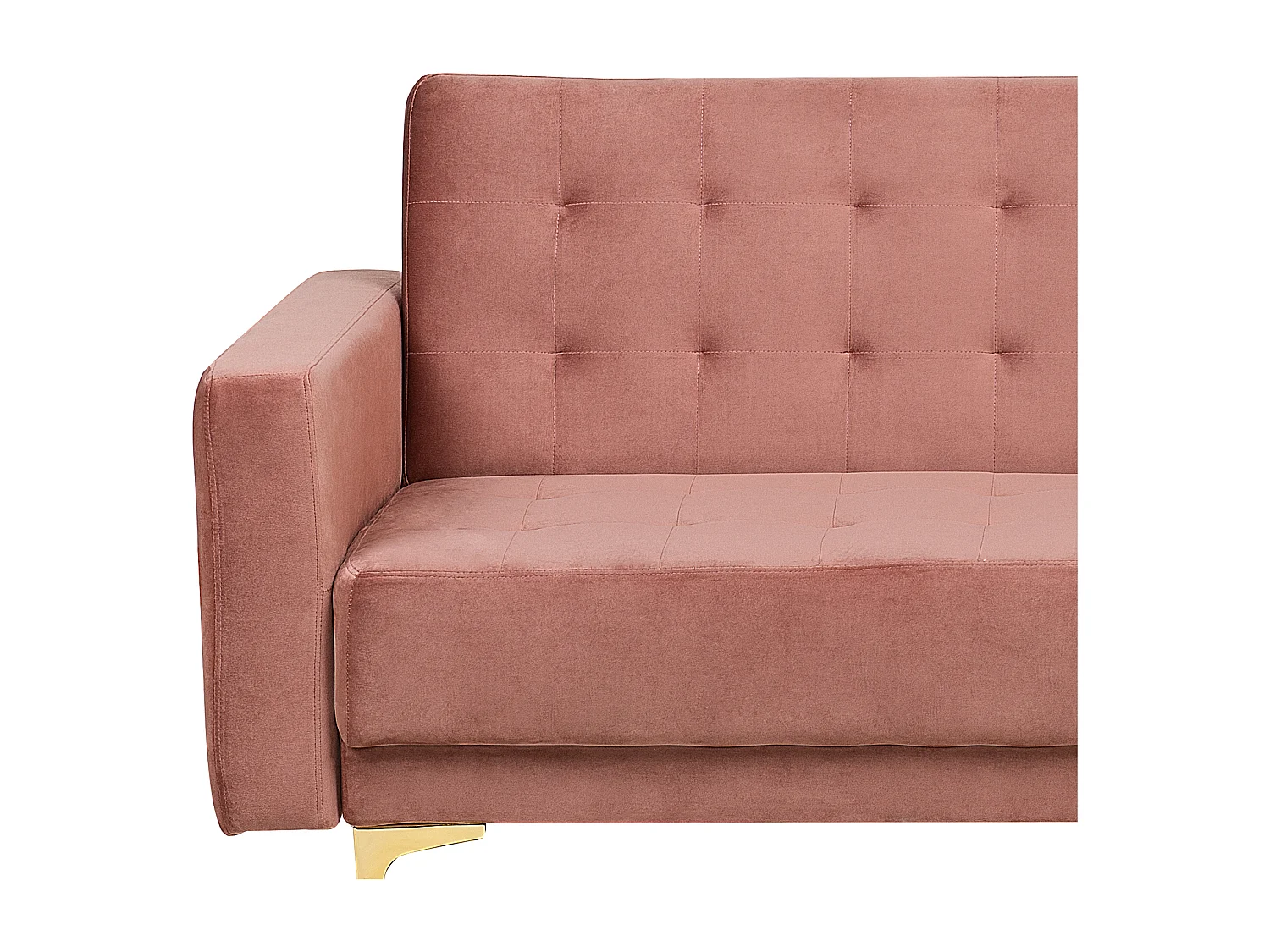 Divano letto ABERDEEN Velluto Rosa 3 posti