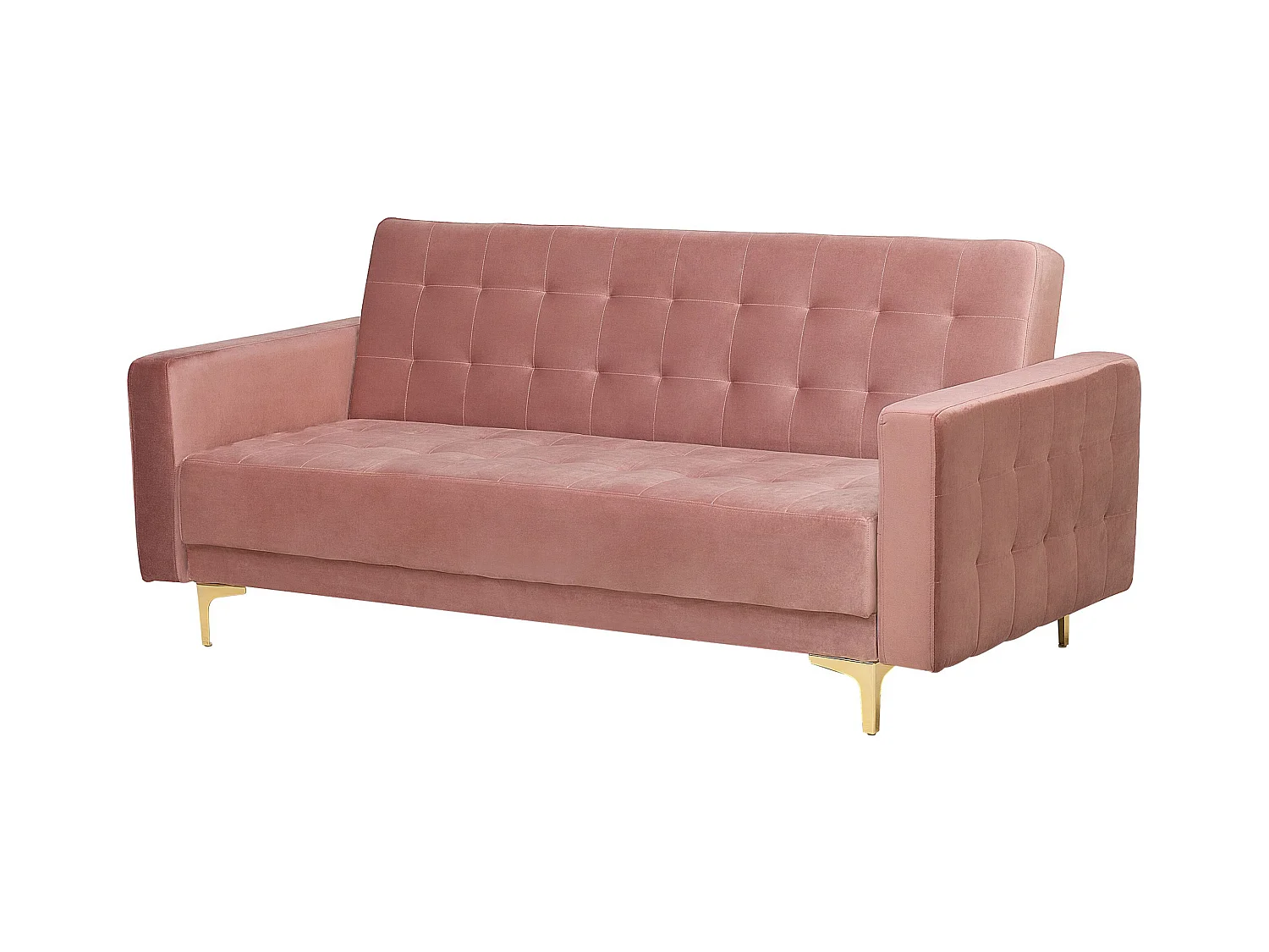 Canapé-lit 3 places ABERDEEN Velours Rose