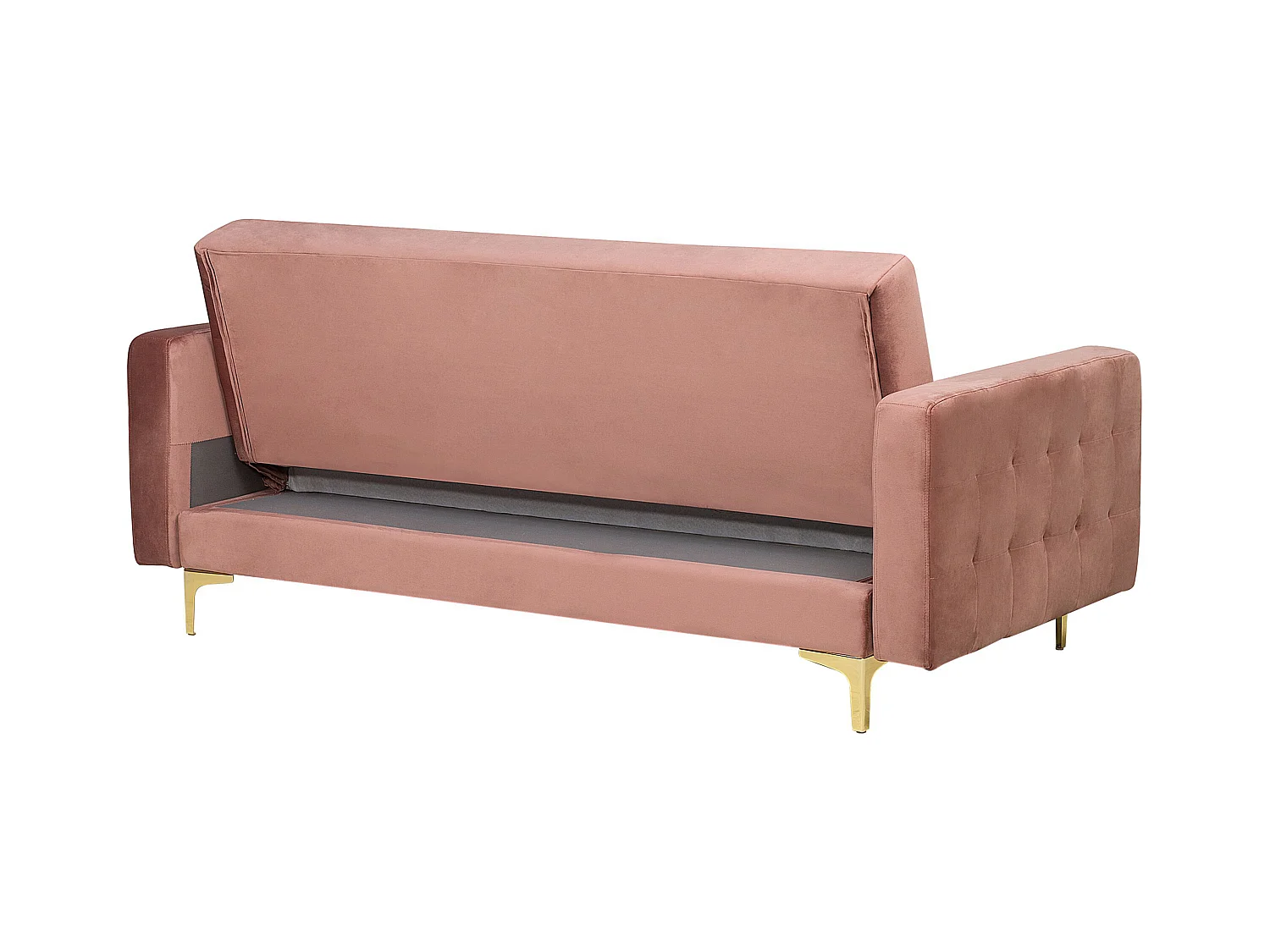 Canapé-lit 3 places ABERDEEN Velours Rose