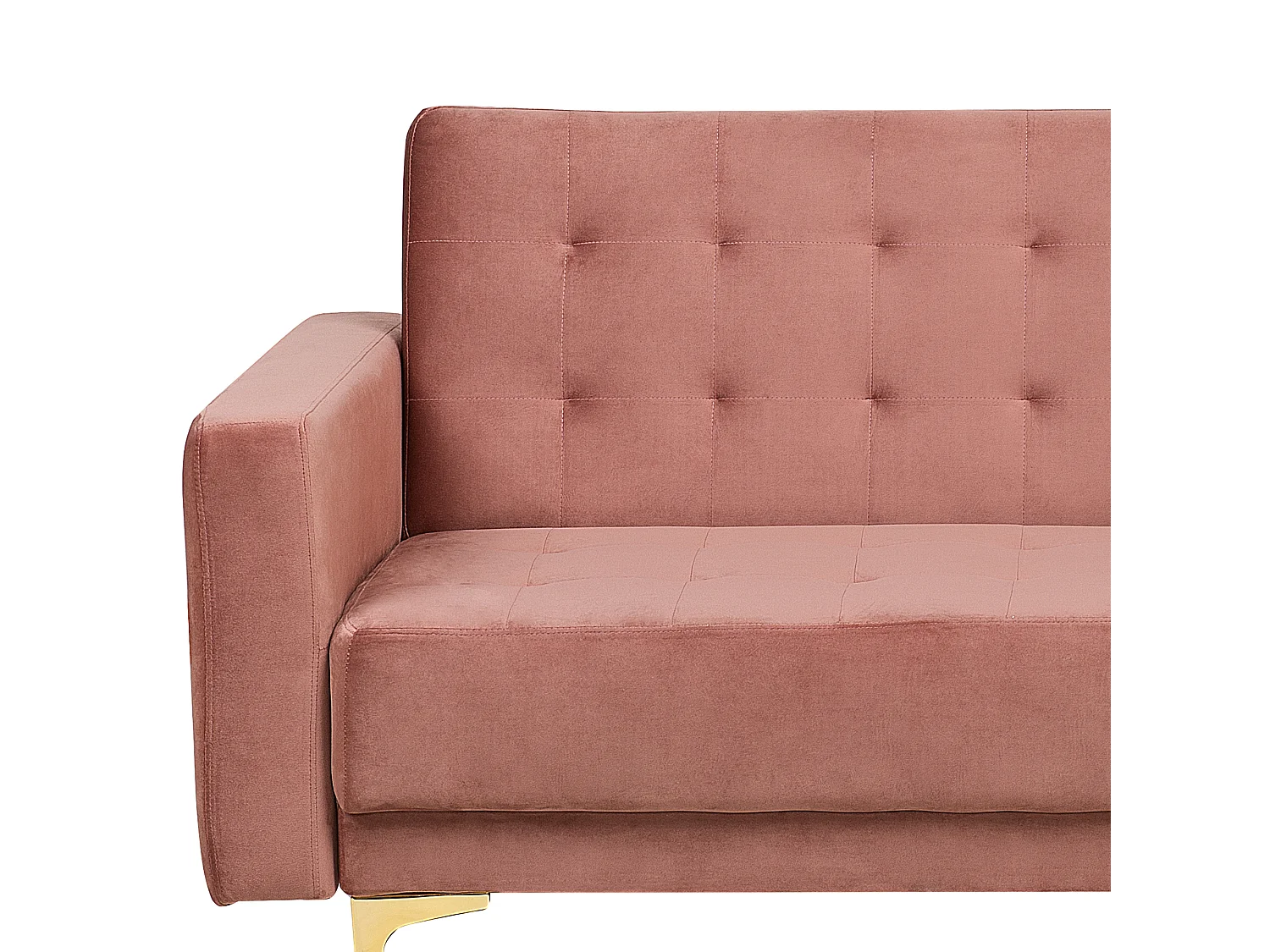 Divano letto ABERDEEN Velluto Rosa 3 posti