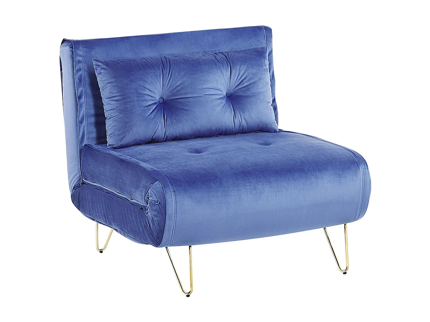 Fauteuil convertible VESTFOLD Velours Bleu marine