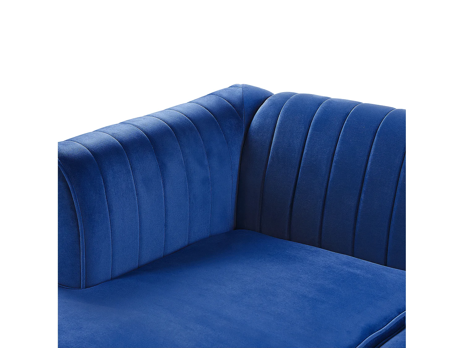 Divano angolare TIMRA Velluto Blu marino 3 posti Lato destro