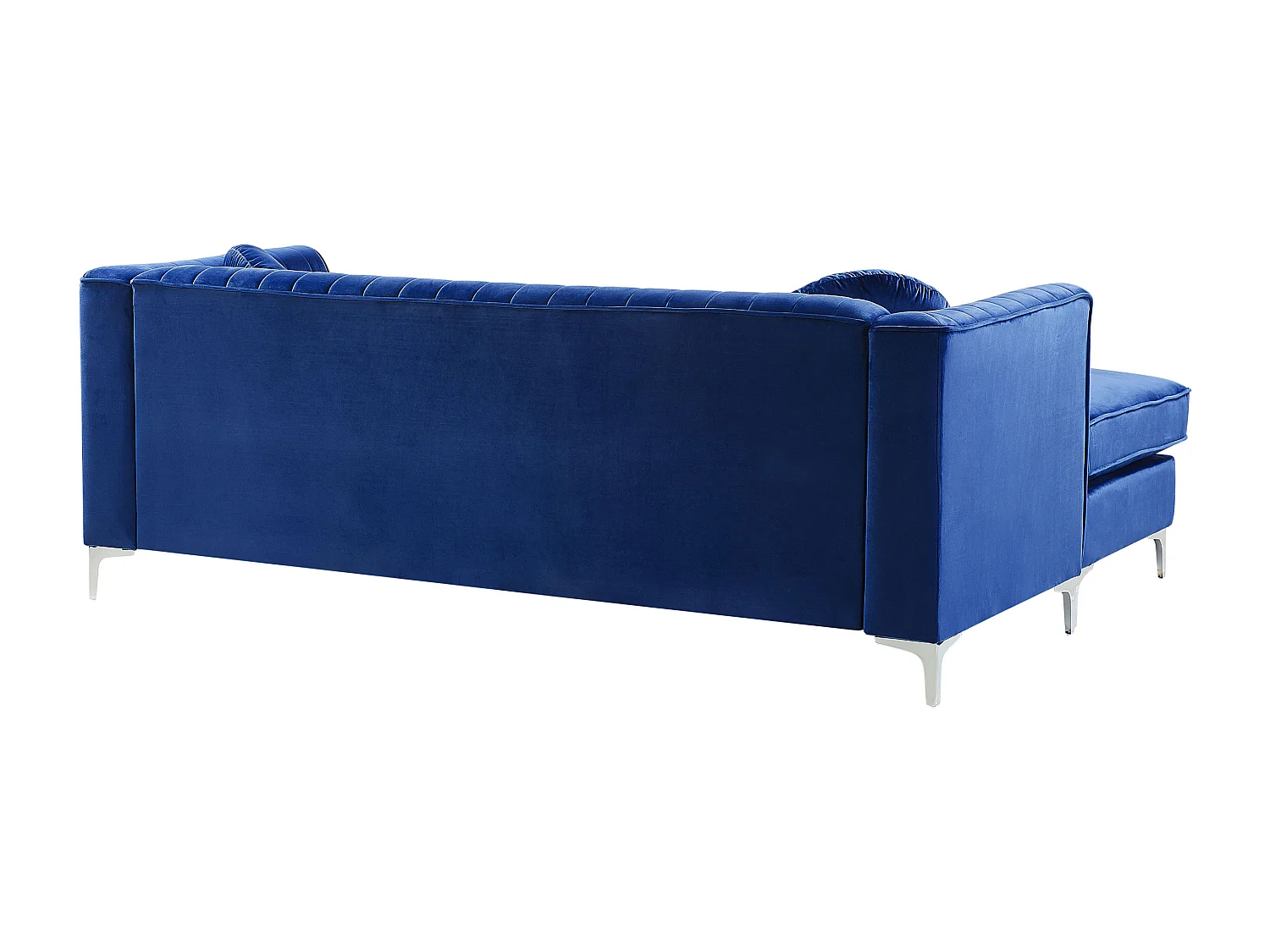 Divano angolare TIMRA Velluto Blu marino 3 posti Lato destro