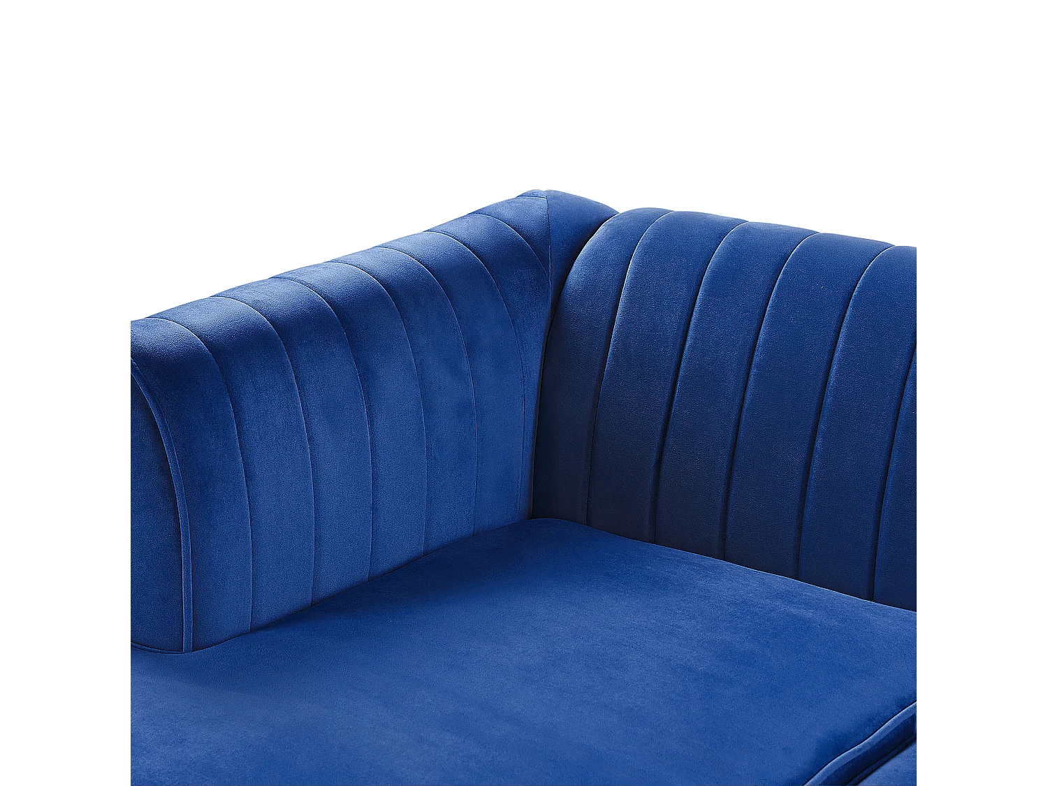 Hoekbank TIMRA Fluweel Marineblauw 3-zitter Rechterzijde