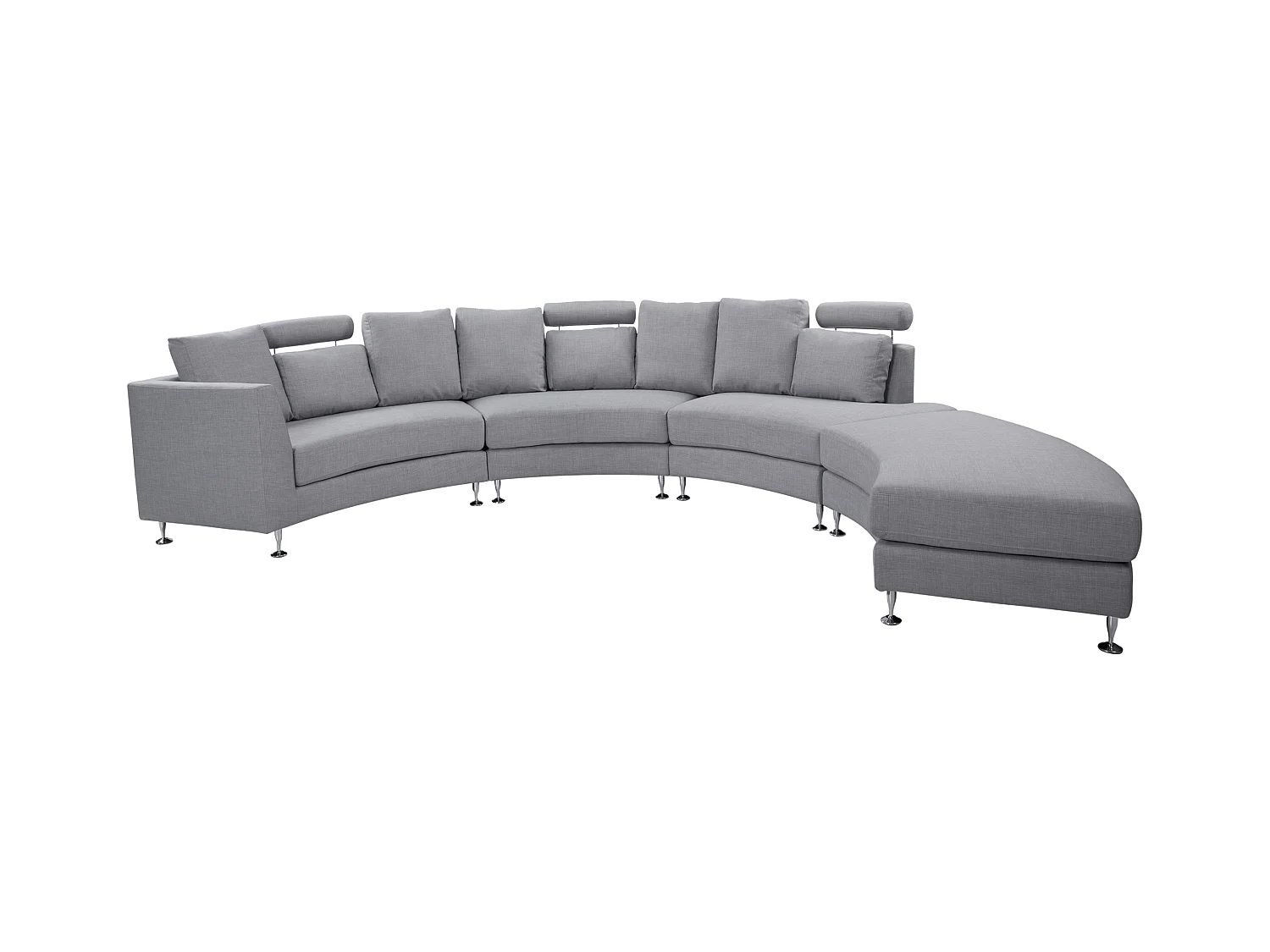 Canapé arrondi 7 places ROTUNDE Tissu Gris clair