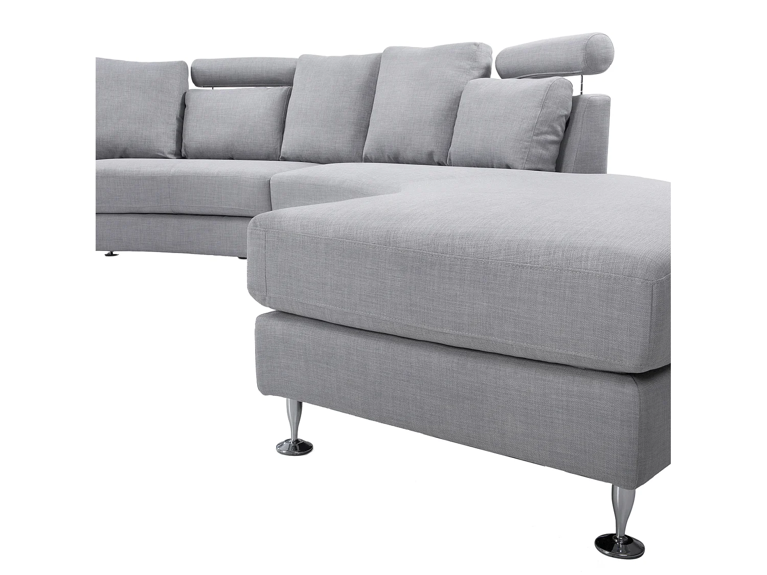 Divano semicircolare ROTUNDE Tessuto Grigio chiaro 7 posti