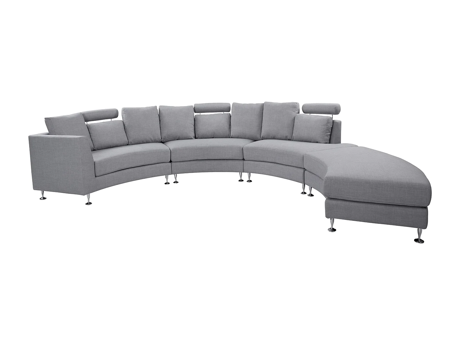 Canapé arrondi 7 places ROTUNDE Tissu Gris clair